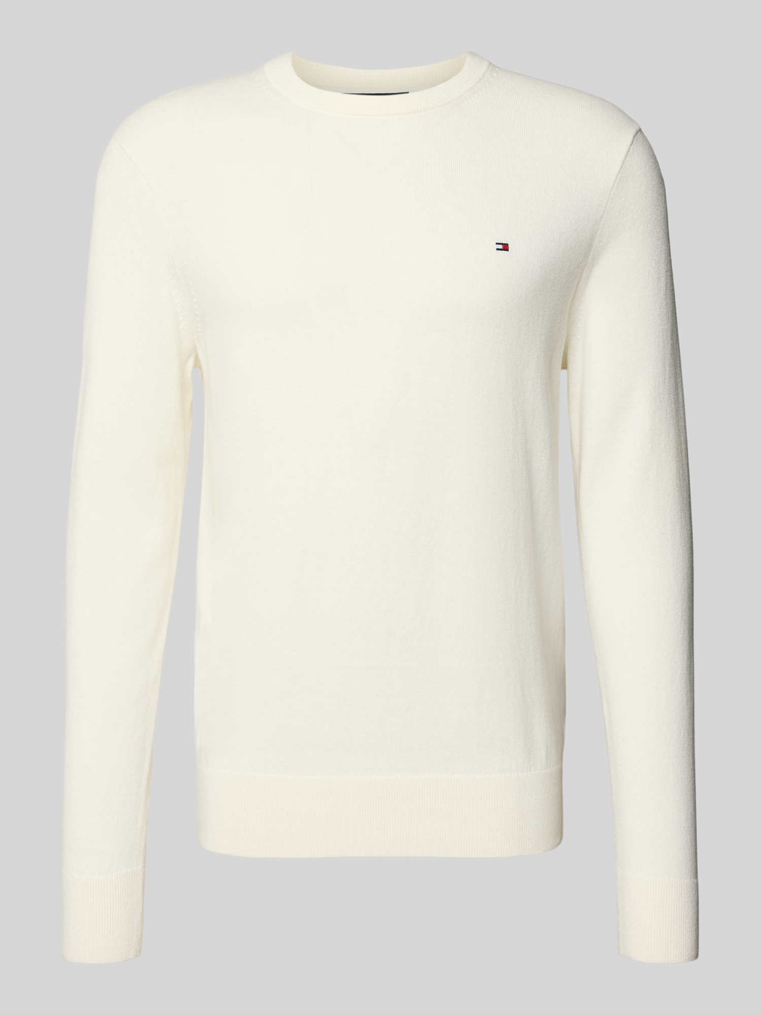 Tommy Hilfiger Herren Pullover Kaschmir Rundhalsausschnitt Größe XXL Offwhite