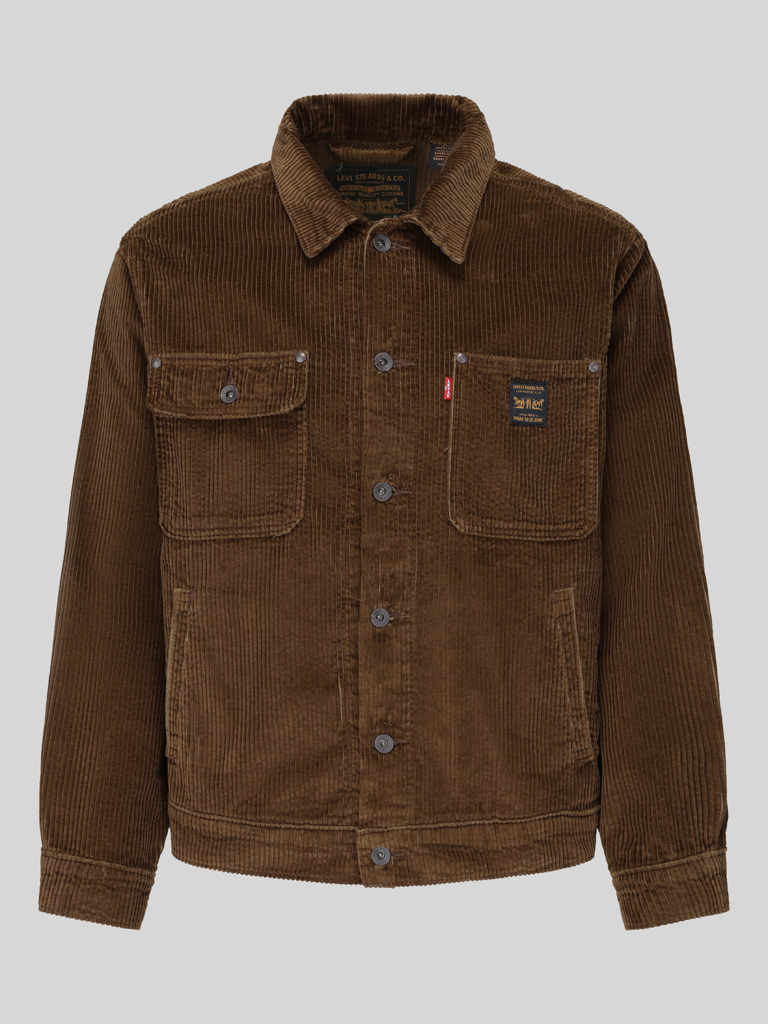 Levi's® Herren Mittelbraun Jeansjacken, Braun, Gr. S