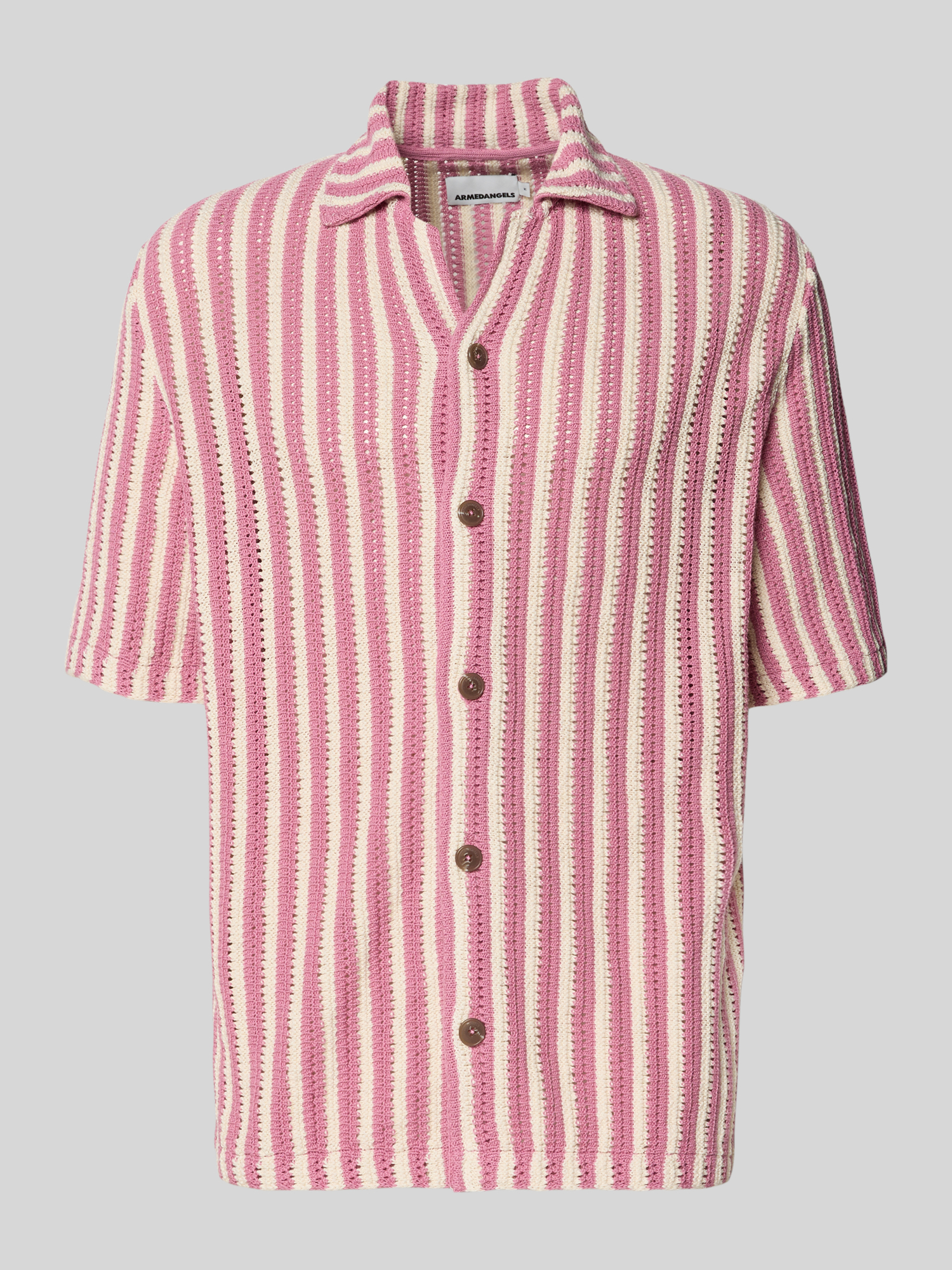 ARMEDANGELS Herren Poloshirt Bio-Baumwolle L Rosa