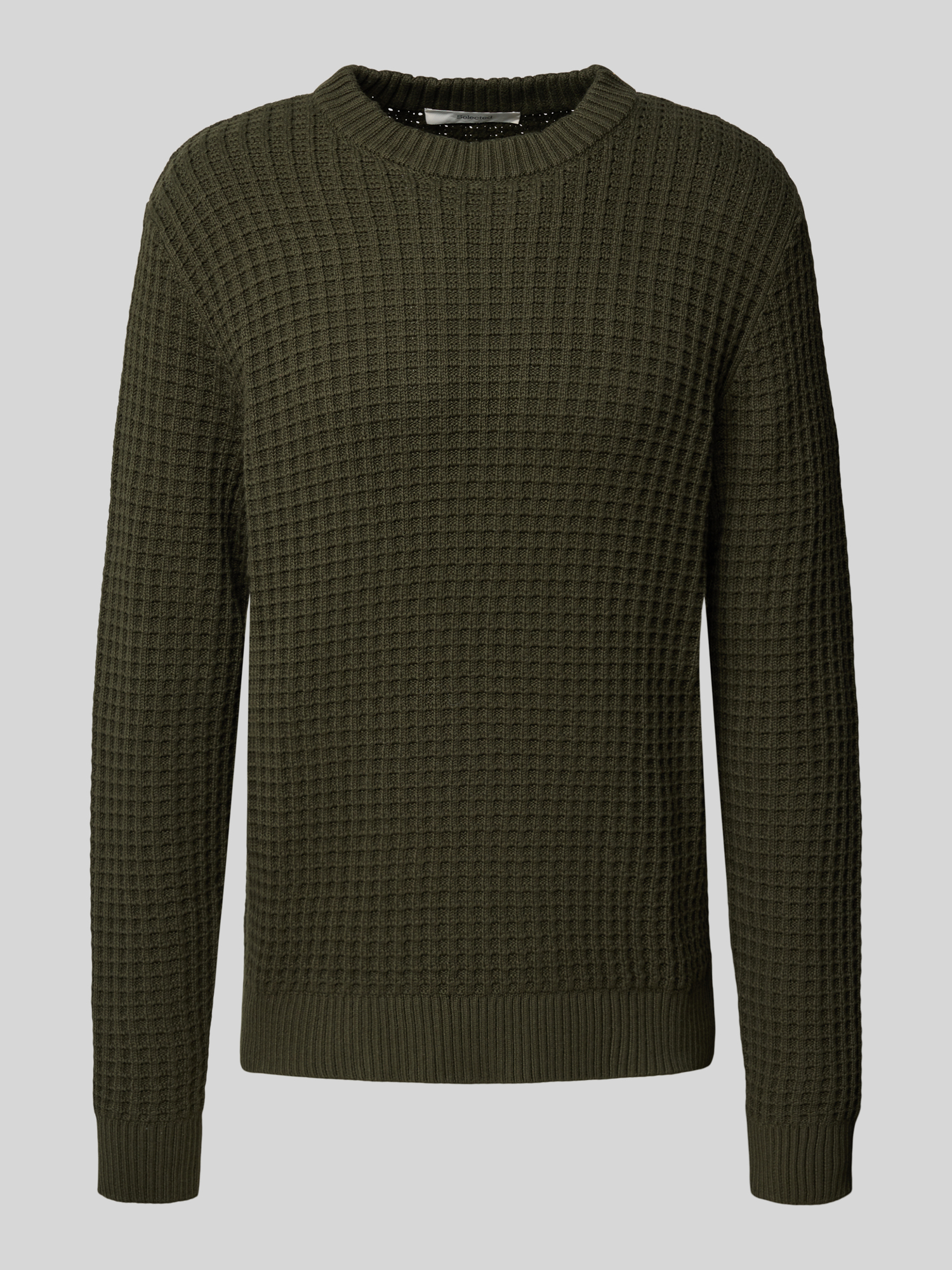 Selected Homme Herren Pullover Baumwolle Dunkelgrün XXL