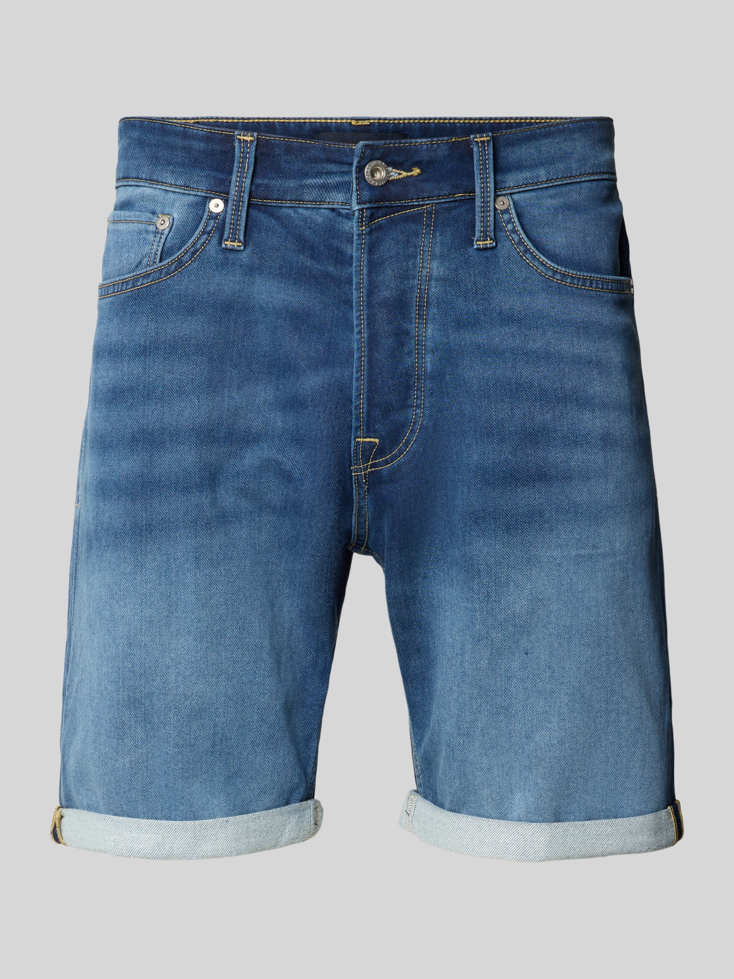 Jack & Jones Herren Jeans Short JJIRICK JJICON I.K.- Mid waist - Regular Fit - Schwarz Blau Grau Beige - Bild 3