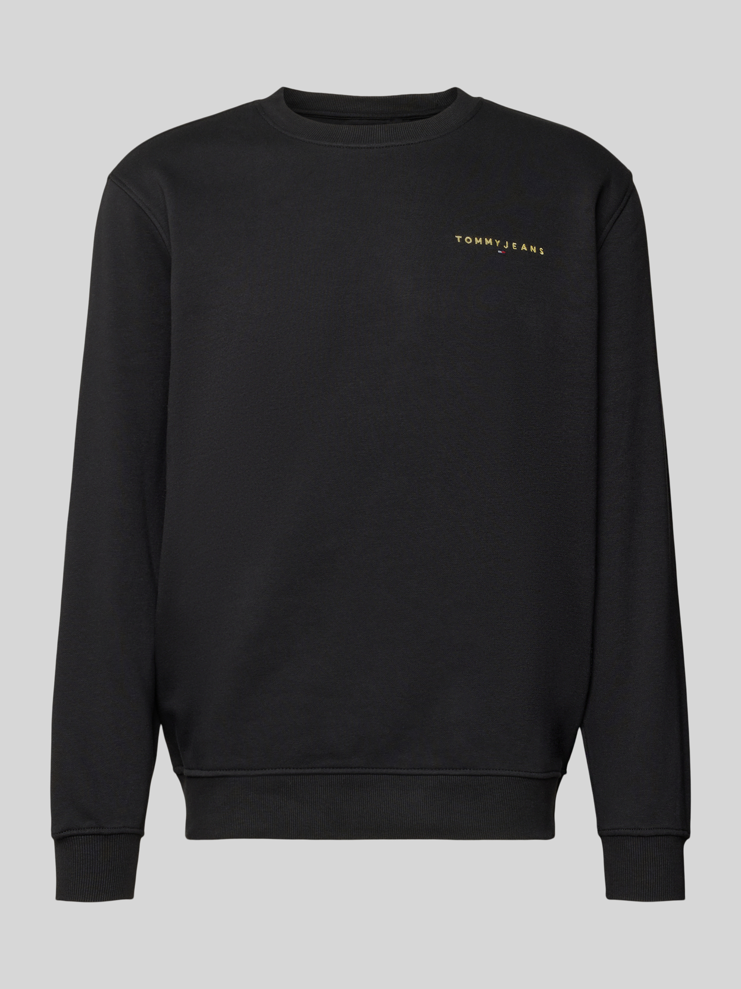 Tommy Jeans Herren Schwarz Sweatshirt "Tjm Reg Linear Crew Ext", Gr. Xl, Sweatware, Obermaterial: 80% Baumwolle, 20% Polyester, Normal Hüftlang, - Bild 4