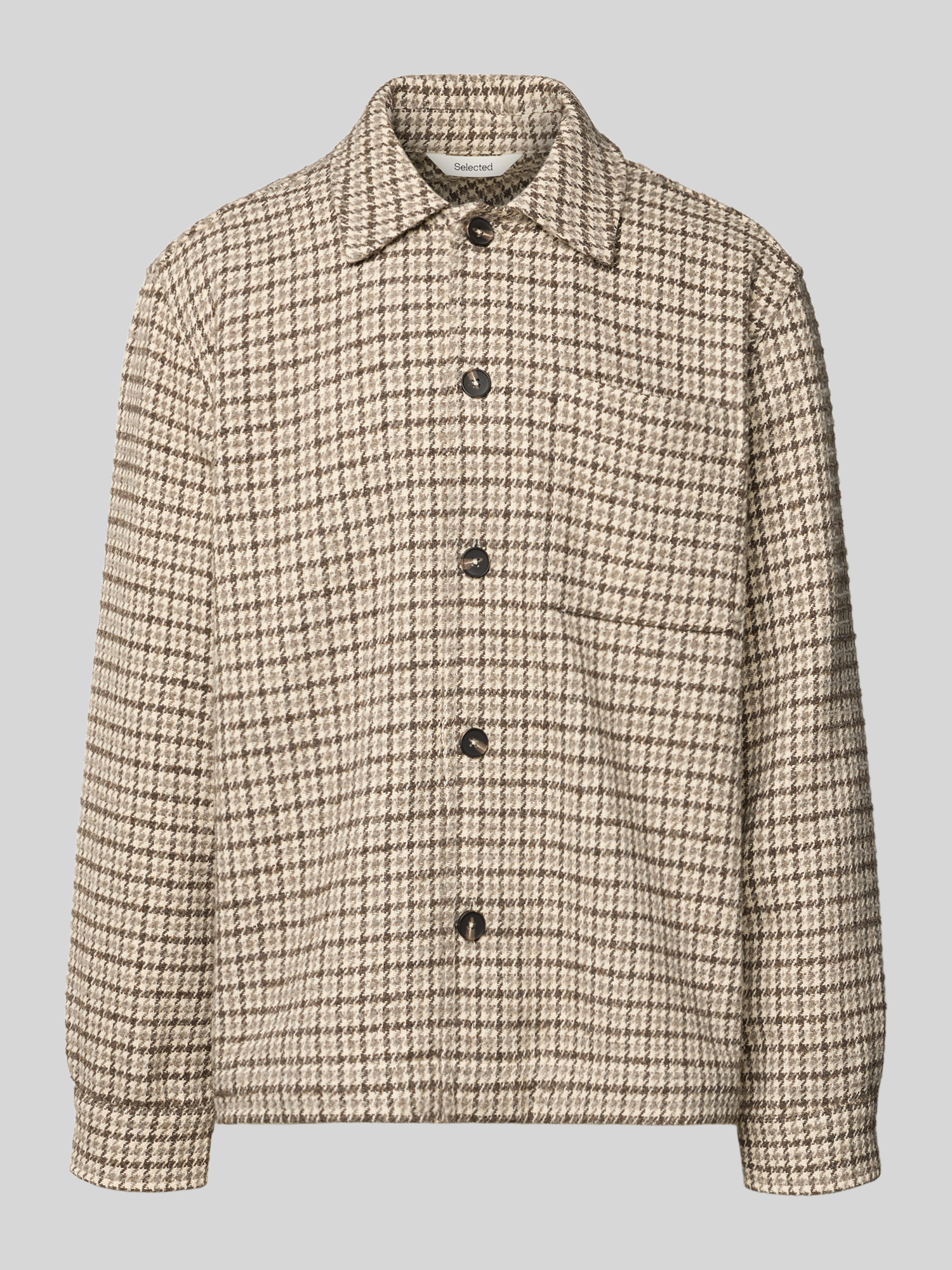 Selected Homme Herren Oversize Shirt - Braun - Gr. M