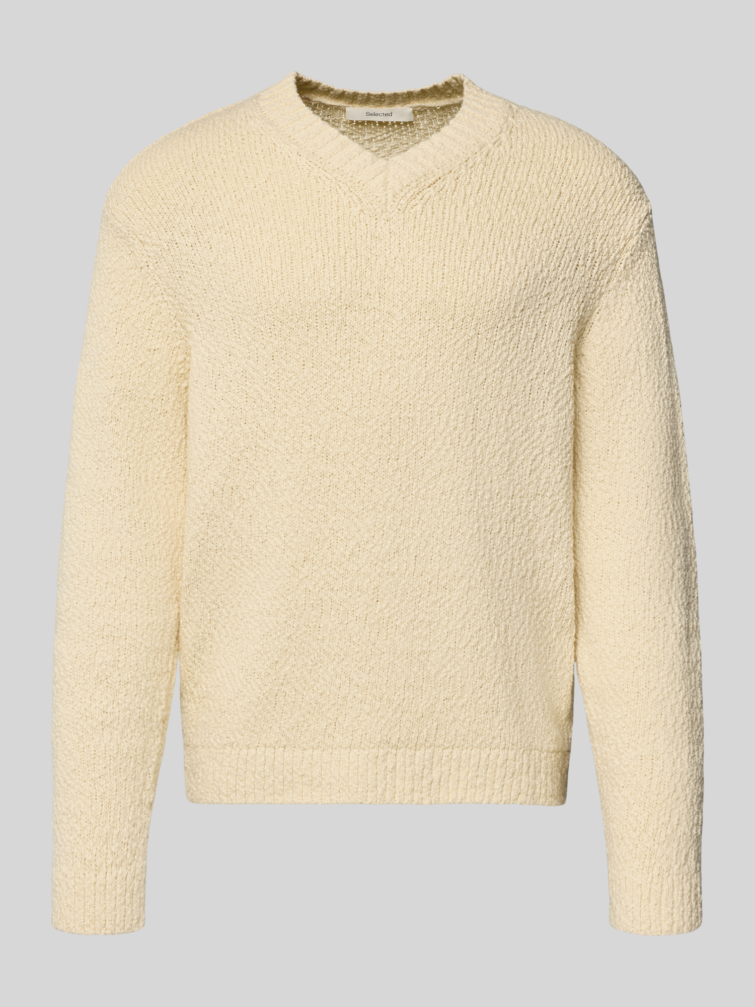 Selected Homme Pullover Herren Baumwolle Gr. S Offwhite