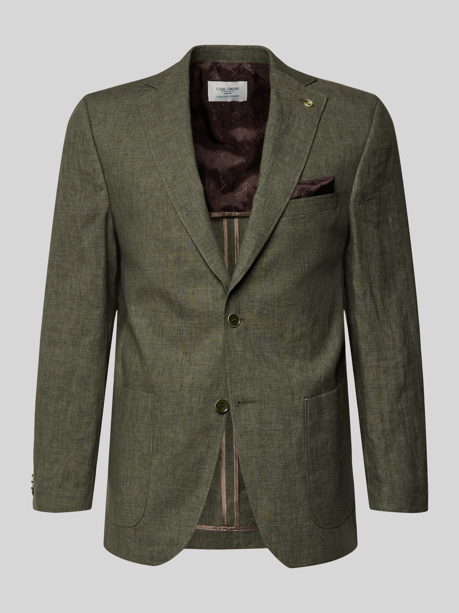 Carl Gross Sakko Regular Fit Herren Viskose Grün Größe 52
