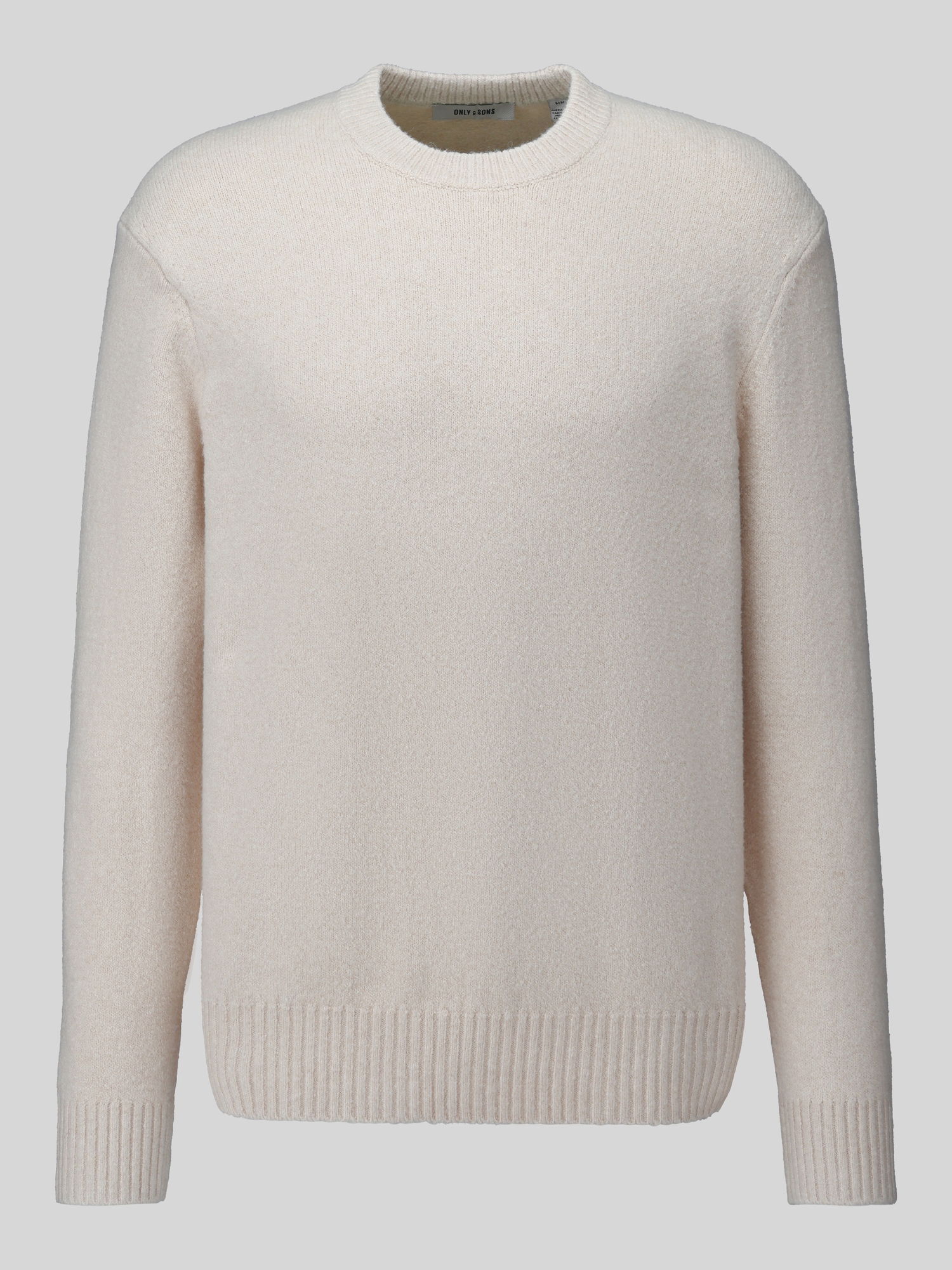 Only & Sons Herren Pullover in Offwhite mit Rundhalsausschnitt aus Baumwollmix in Größe XXL - Bild 6