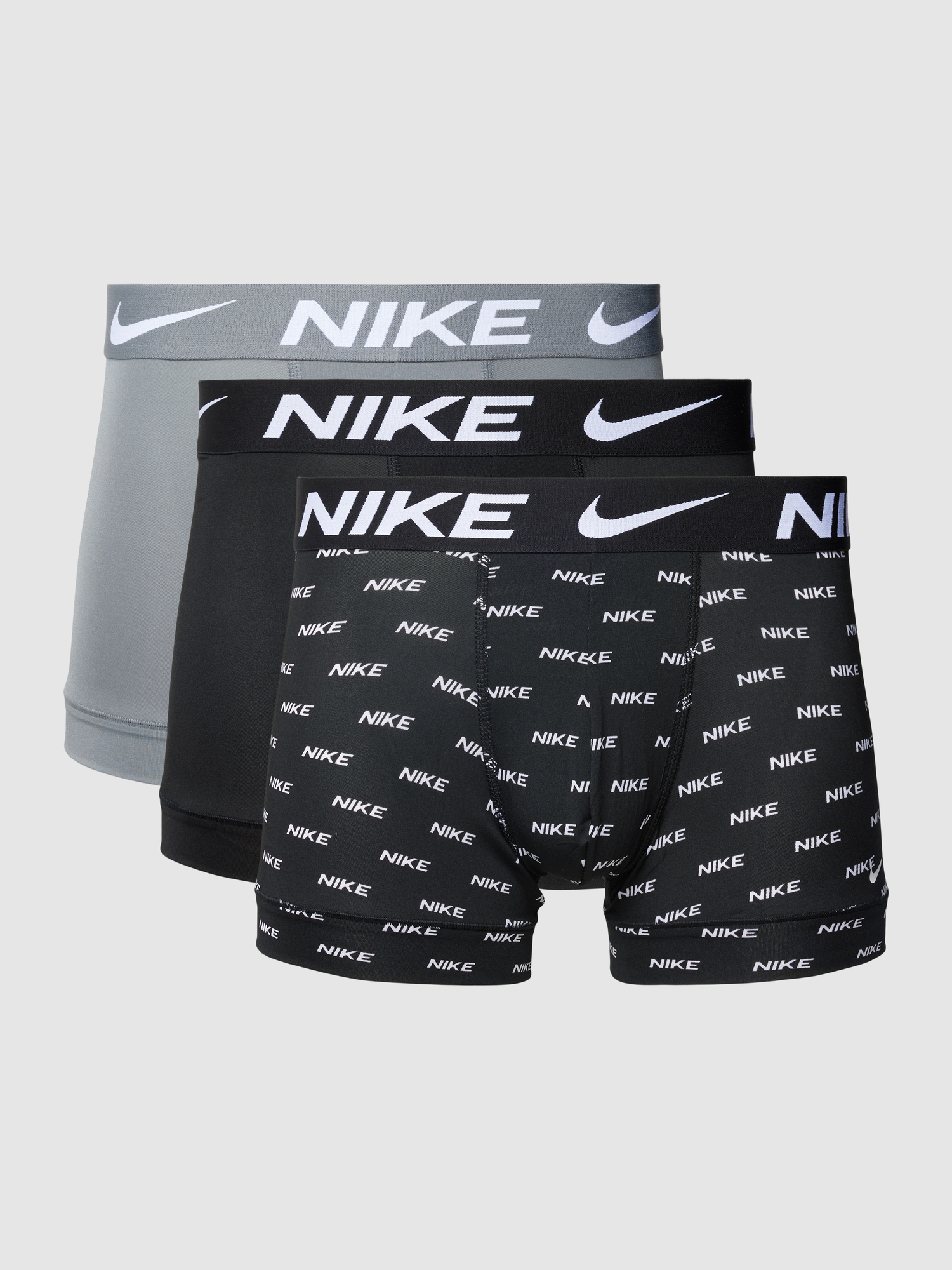 Nike Herren Grau/Schwarz 3P Everyday Essentials Micro Trunks Nylon Large - Bild 3
