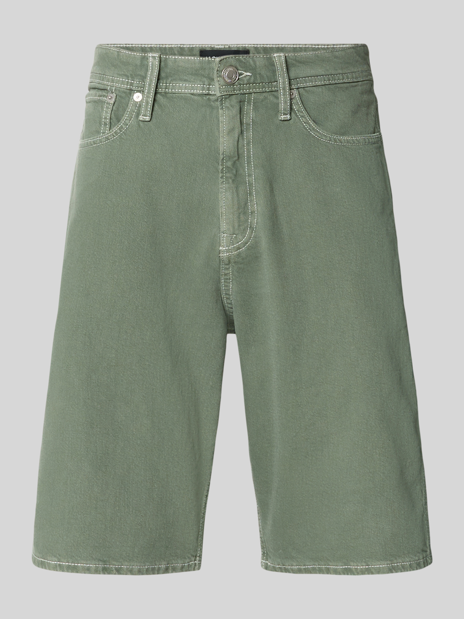 JACK & JONES - Herren - Jeansshorts - ALEX - Baggy Fit - Grün - XL