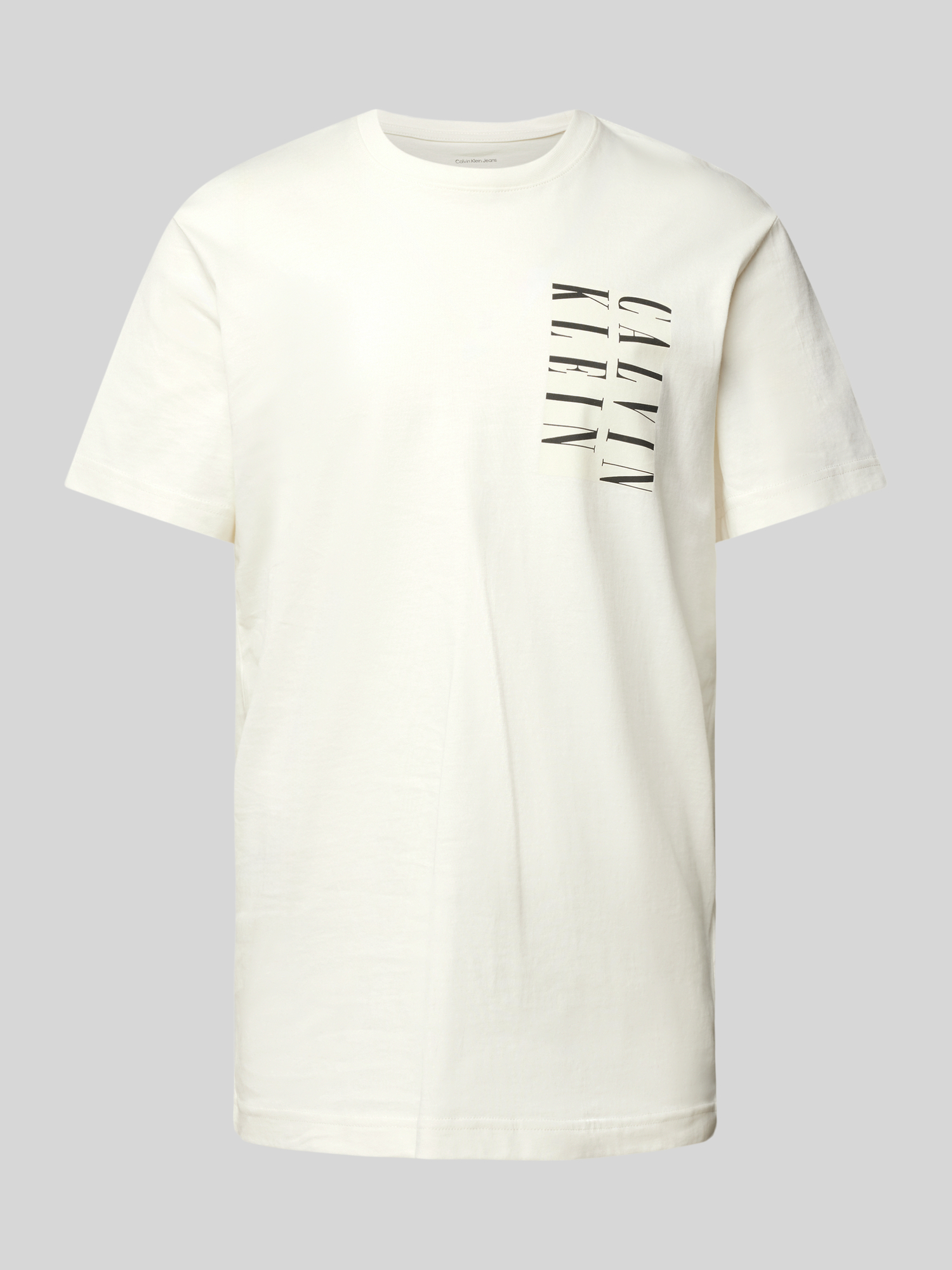 Calvin Klein Jeans - Herren - T-Shirt - Gr. XS - Offwhite - Baumwolle