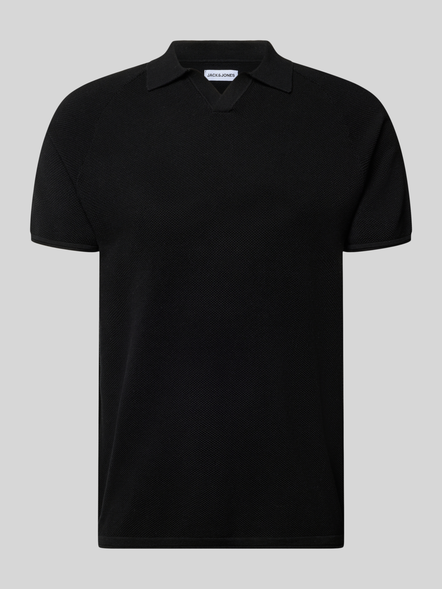 Jack & Jones Herren Poloshirt - Baumwolle - Schwarz - M