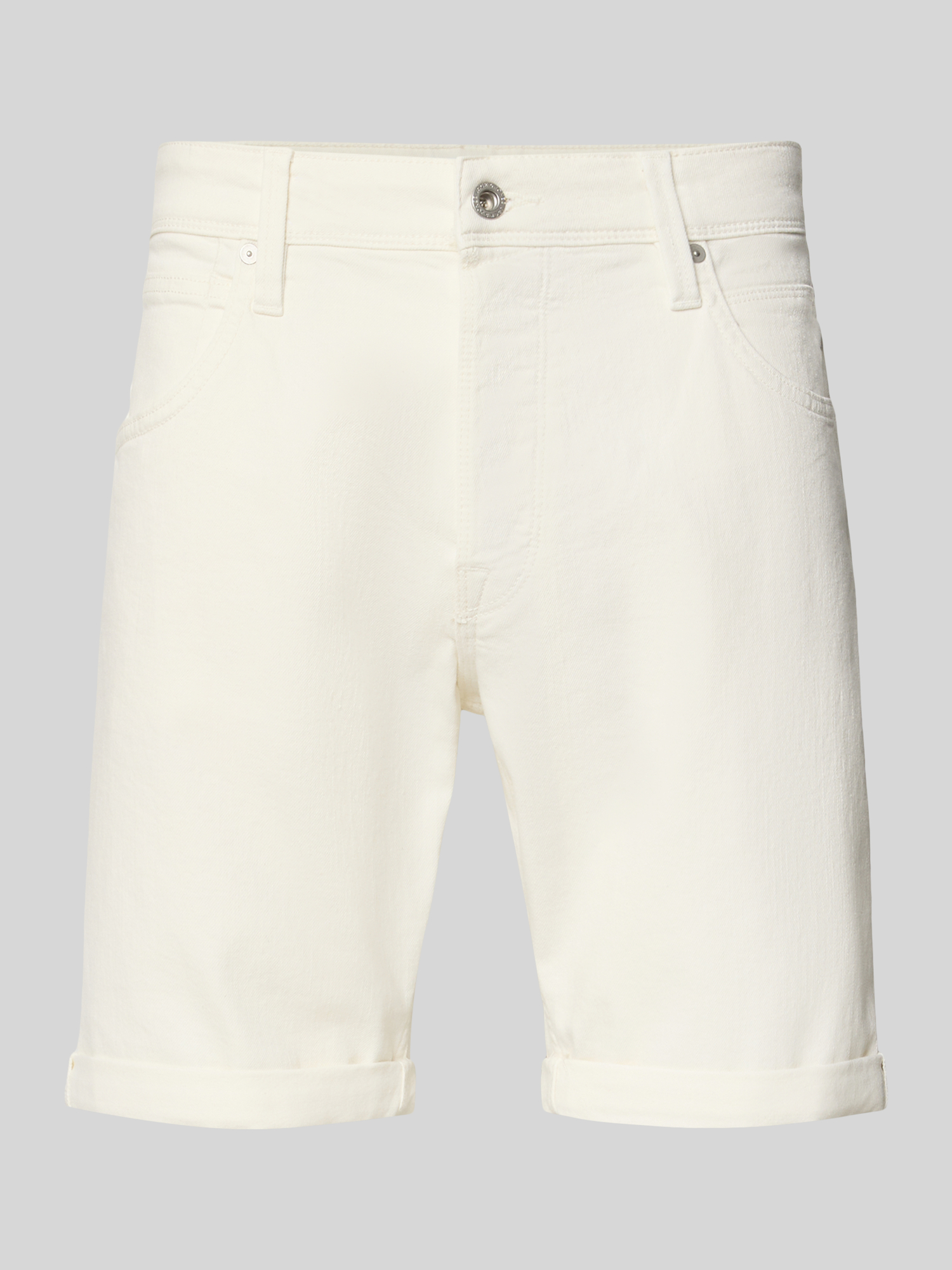 Jack & Jones Herren Jeansshorts Regular Fit L Weiß