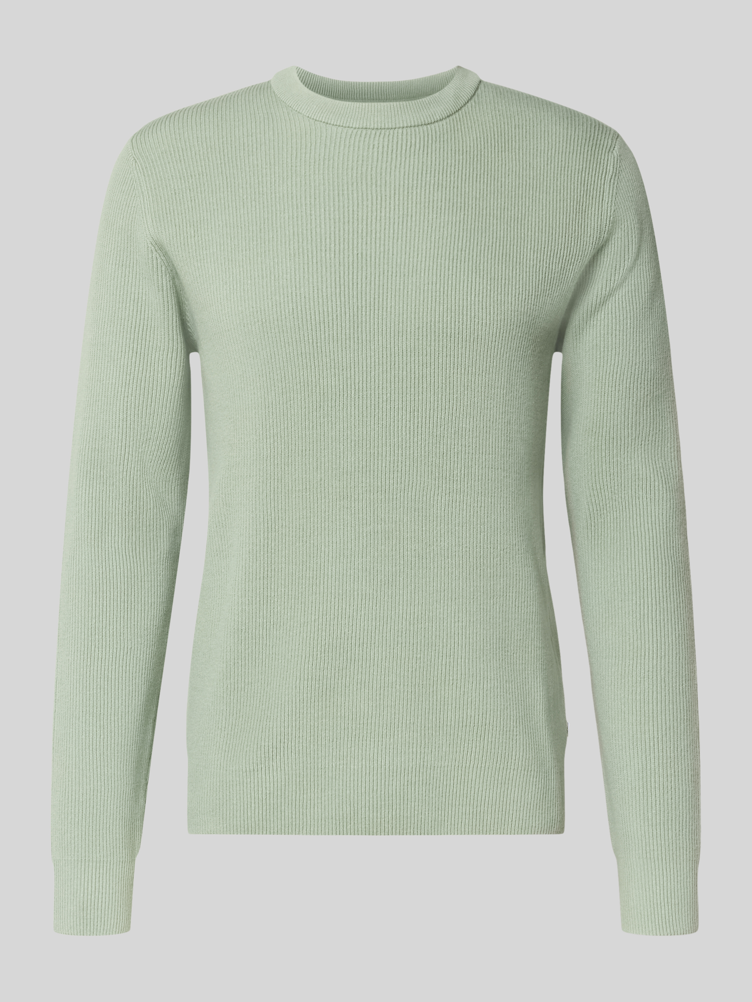 Lindbergh Herren Pullover Rundhals Baumwoll-Mix Grün S