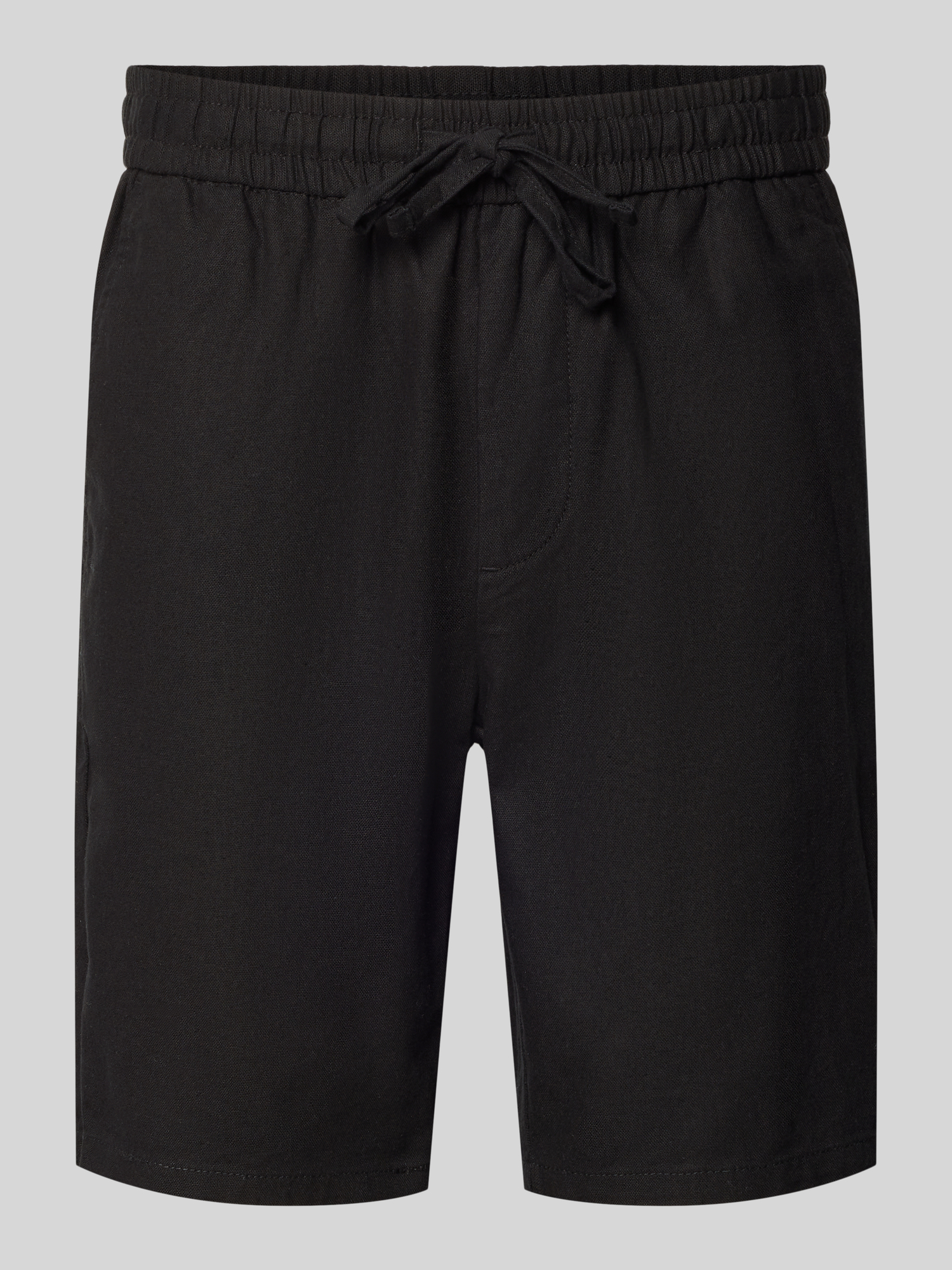 Only & Sons Herren Shorts Gr. S Schwarz Baumwoll-Leinen-Mix