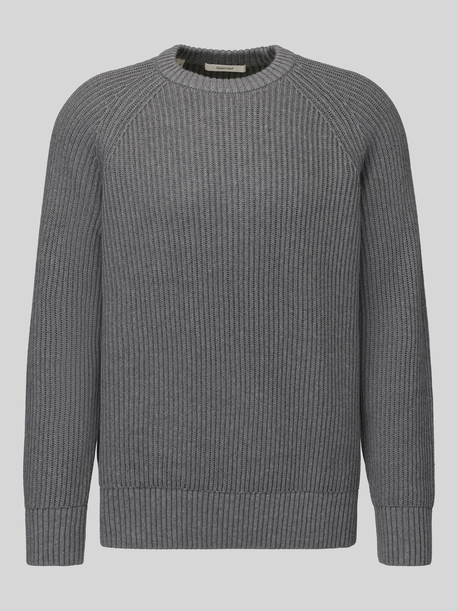 Selected Herren Hellgrau Melange Pullover, Grau, Gr. L