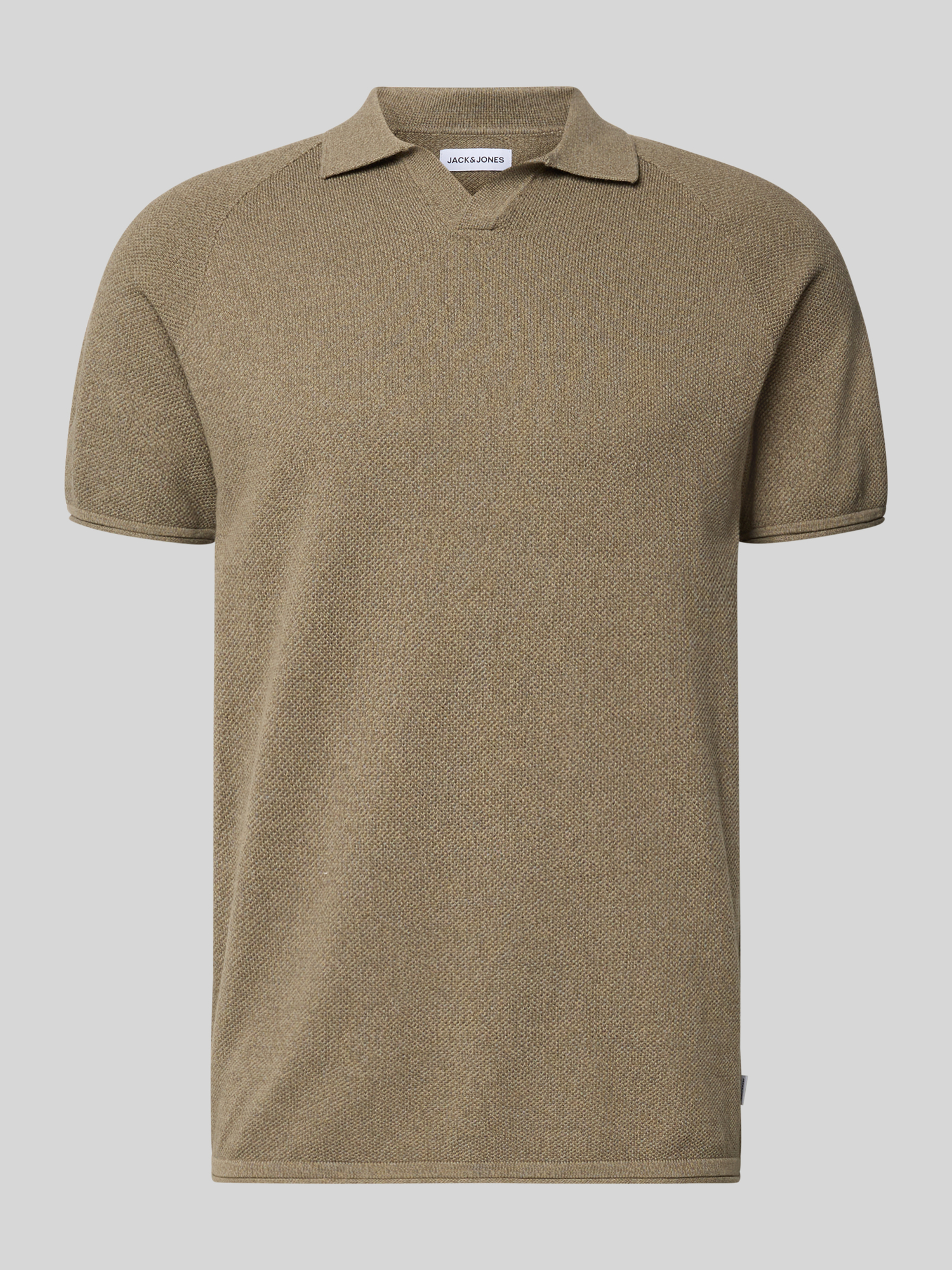 Jack & Jones Herren Poloshirt Gr. L Oliv 100% Baumwolle