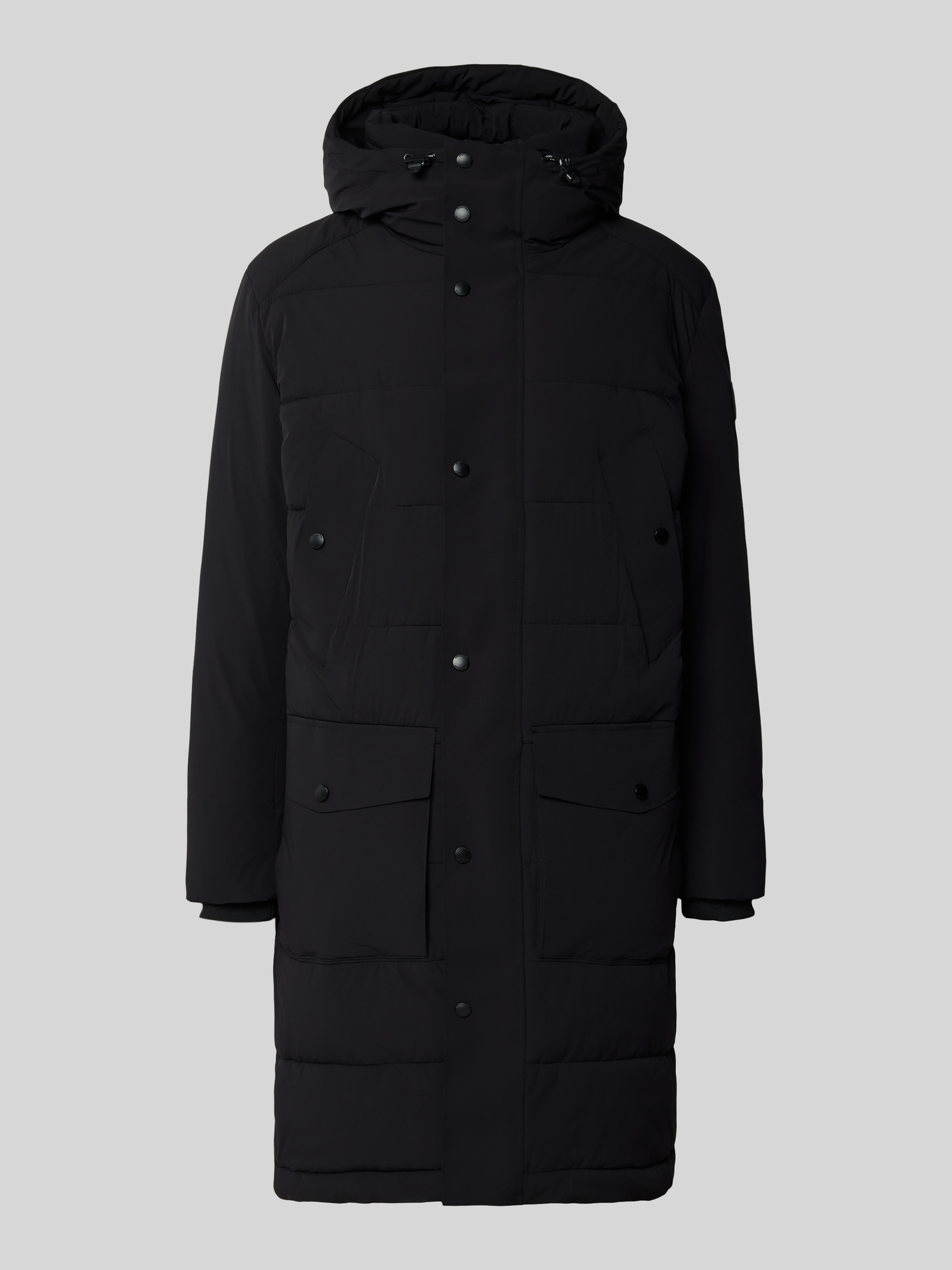 Strellson Herren Steppmantel Schwarz Größe 48
