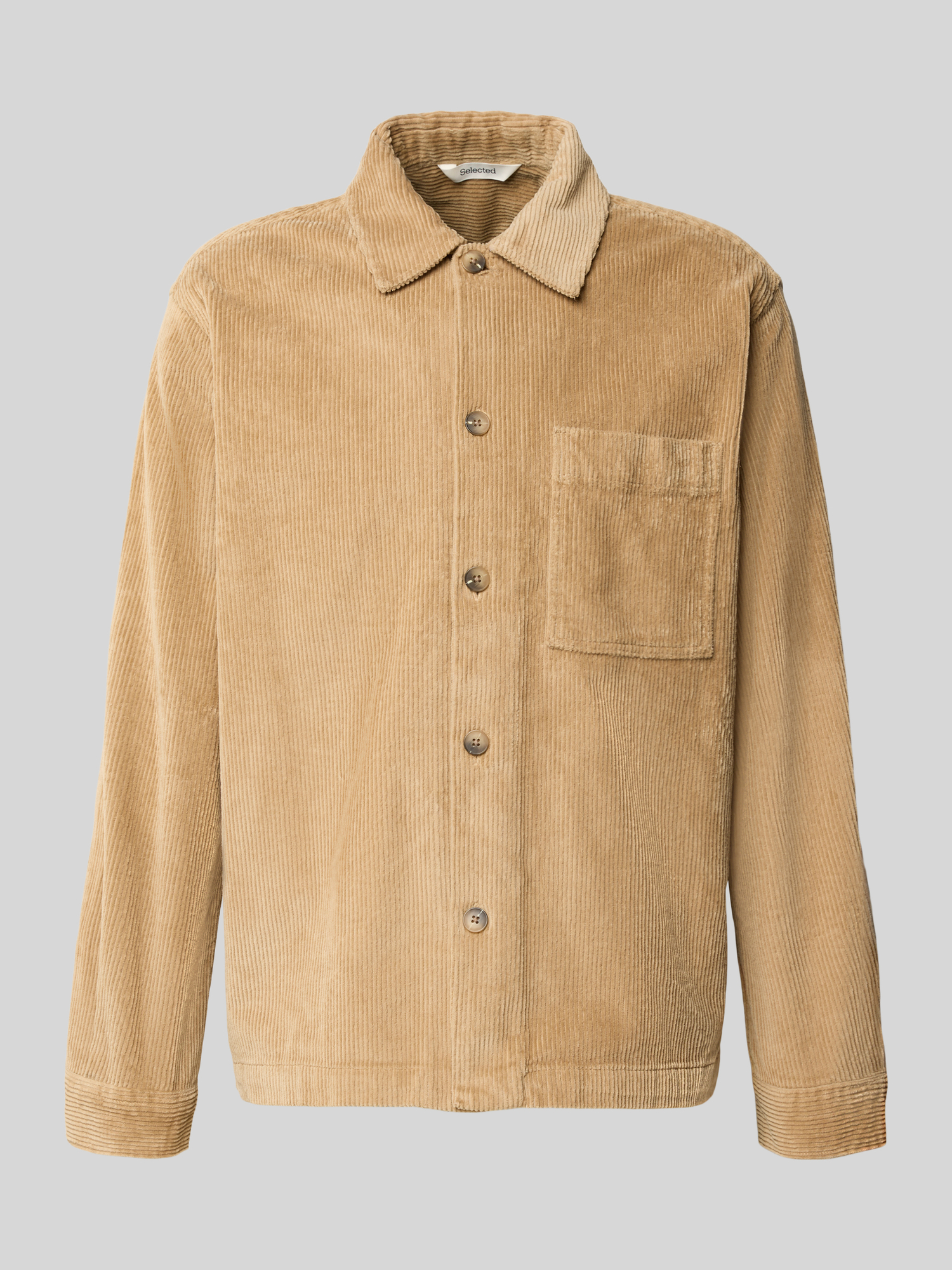 Selected Herren Sand Hemdjacken, Beige, Gr. Xl