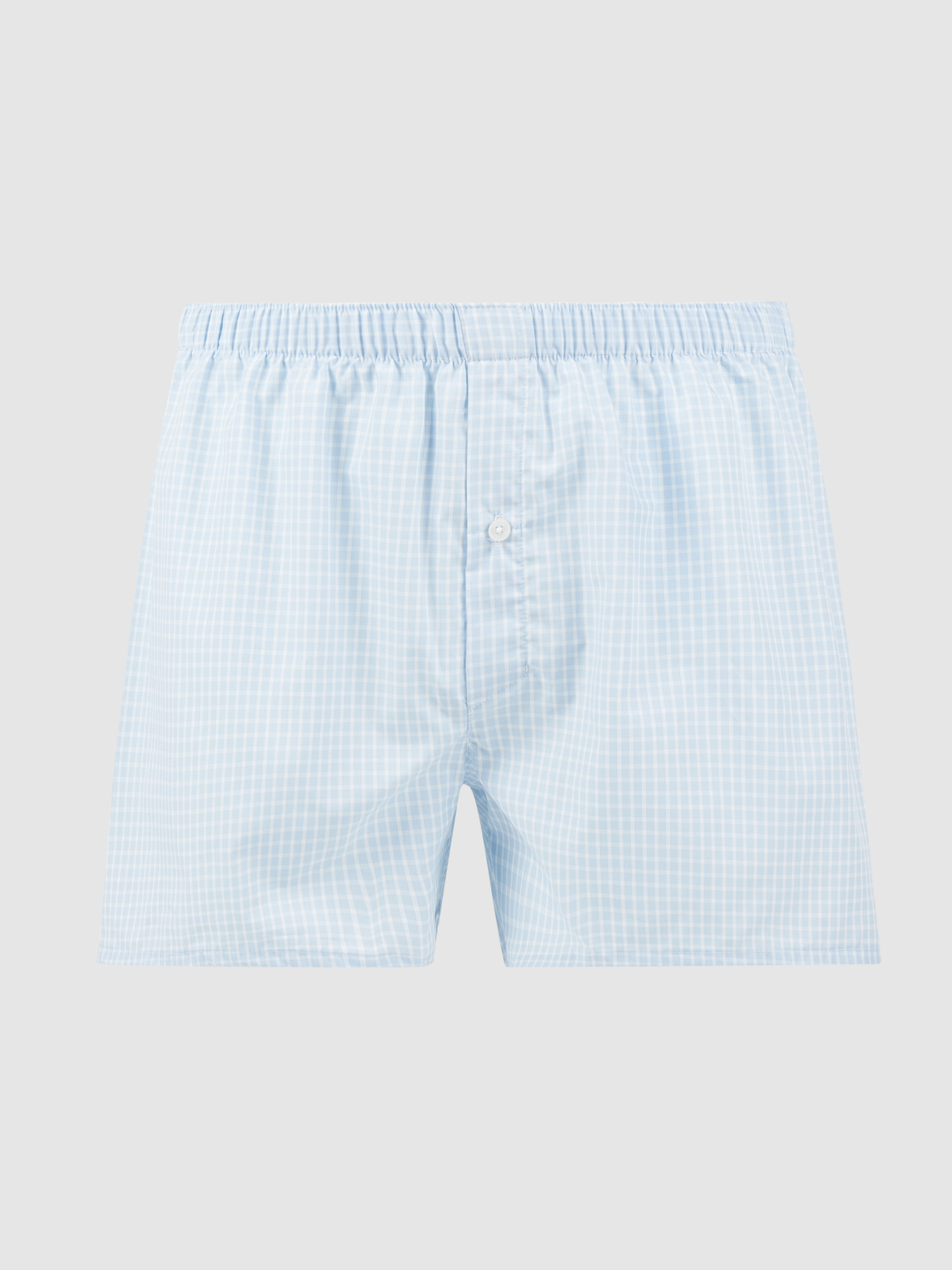 Hanro Herren Boxershorts - Baumwolle - Hellblau Melange - S