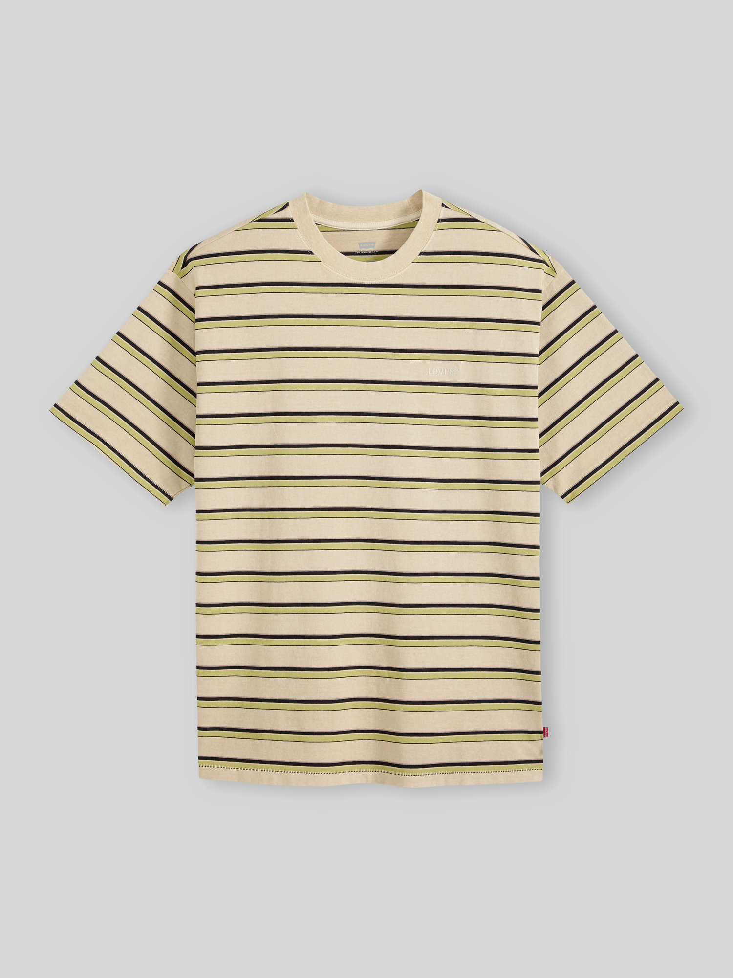 Levi's Herren Blau Workwear Gestreiftes T-Shirt In Beige - Bild 2
