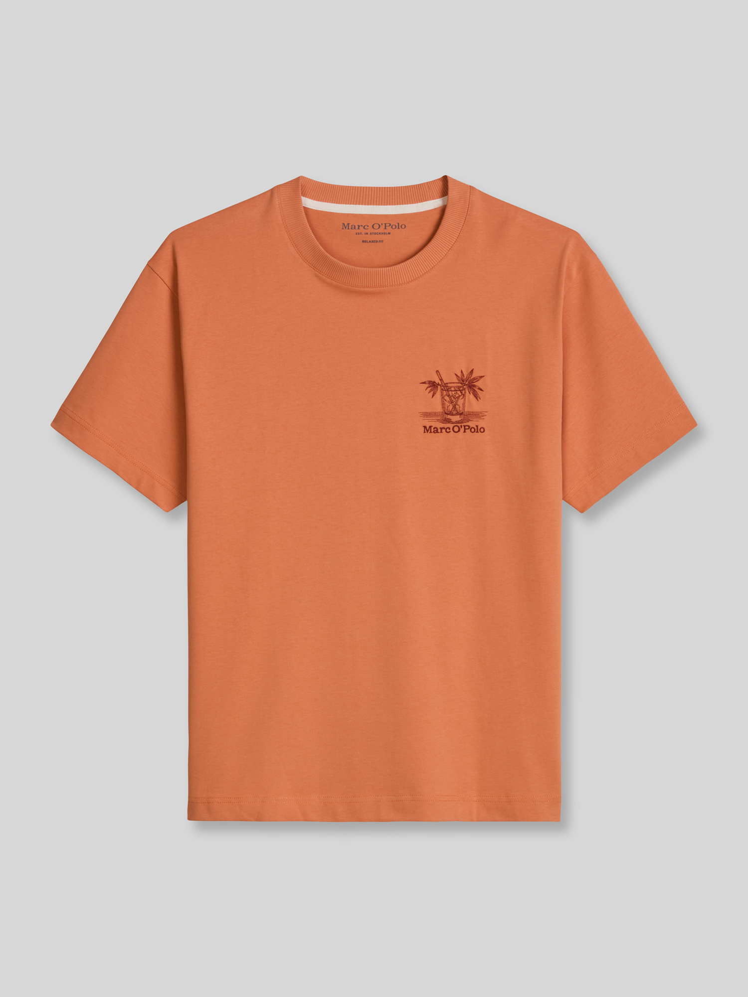 Marc O'Polo Herren T-Shirt - Baumwolle - Rot - S