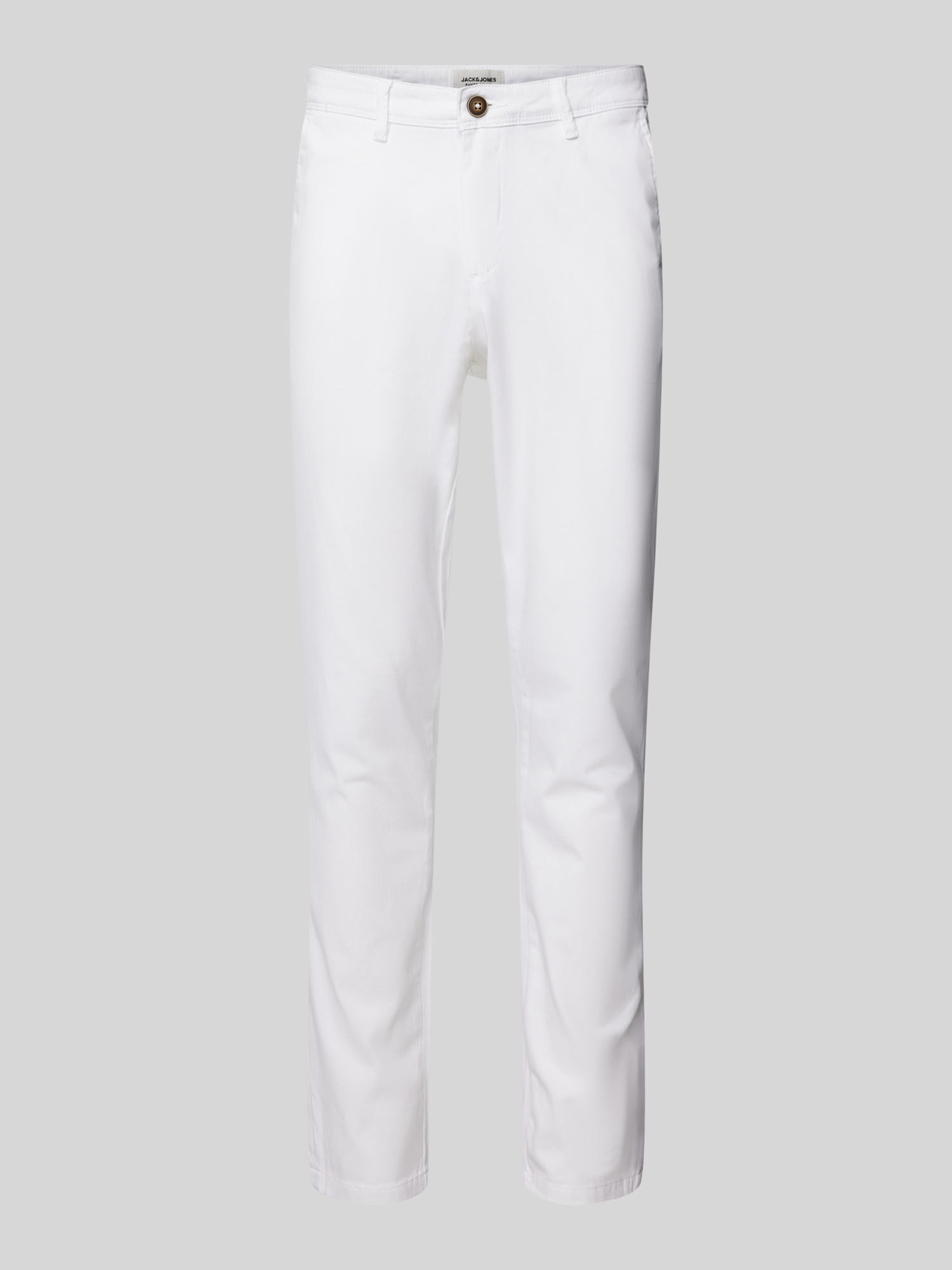 Jack & Jones Herren Chino Hose Slim Fit Baumwolle Stretch Weiss Gr. 28/32