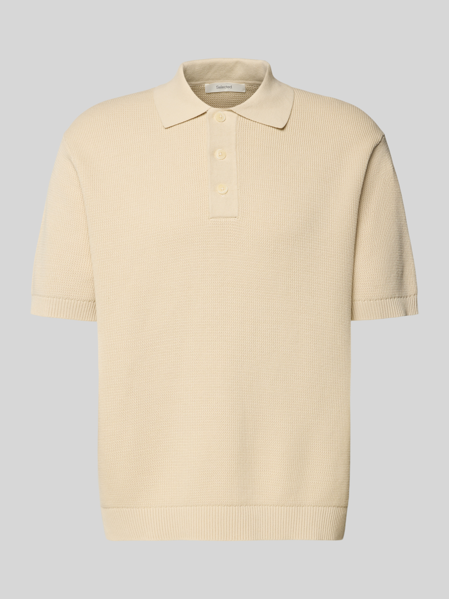 Selected Homme Herren Poloshirt Gr. XL Offwhite 100% Baumwolle - Bild 4