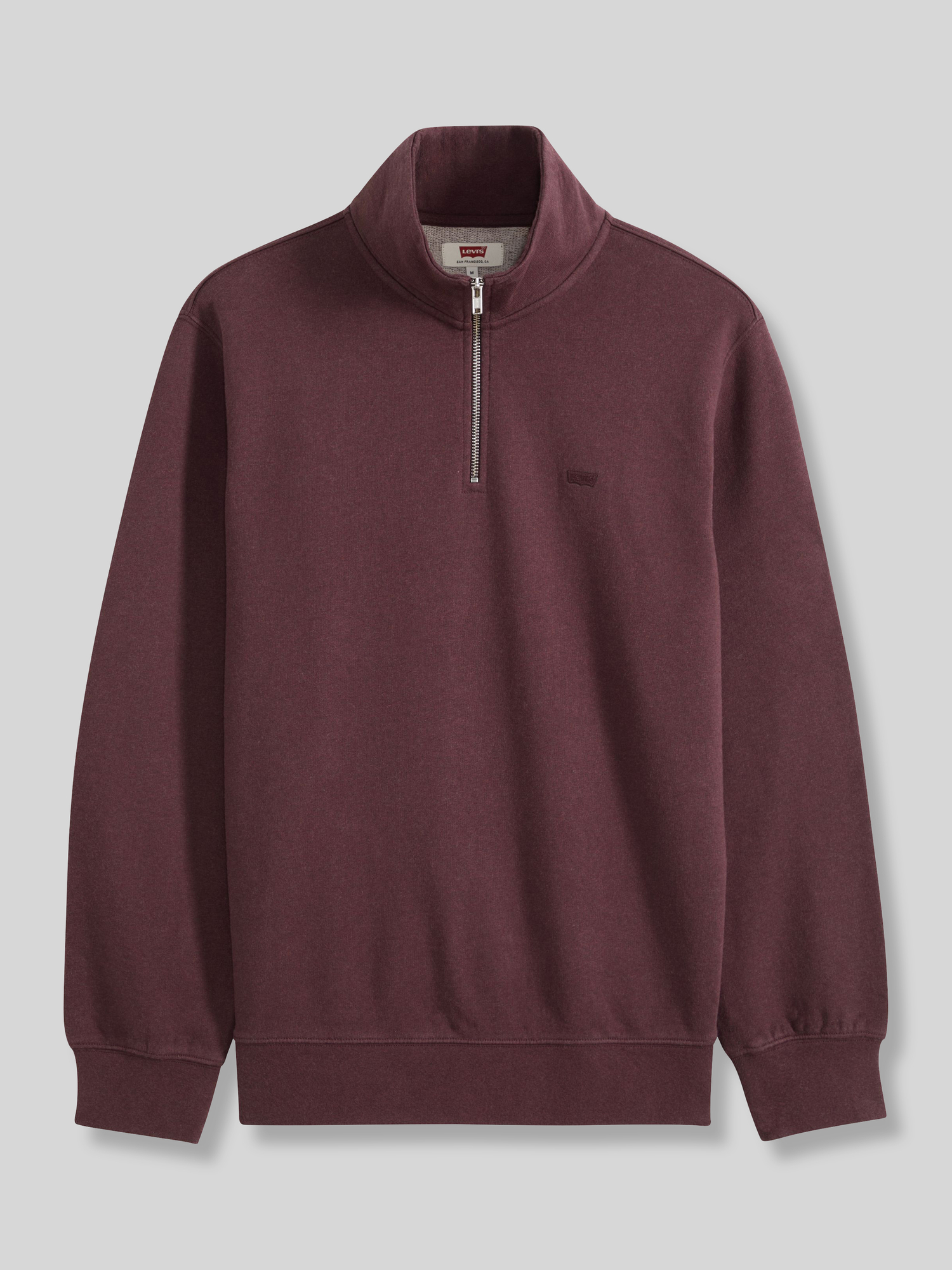 Levi's  Original Housemark Pullover Mit Viertelreißverschluss Rot, Herren Größe M - Image 2
