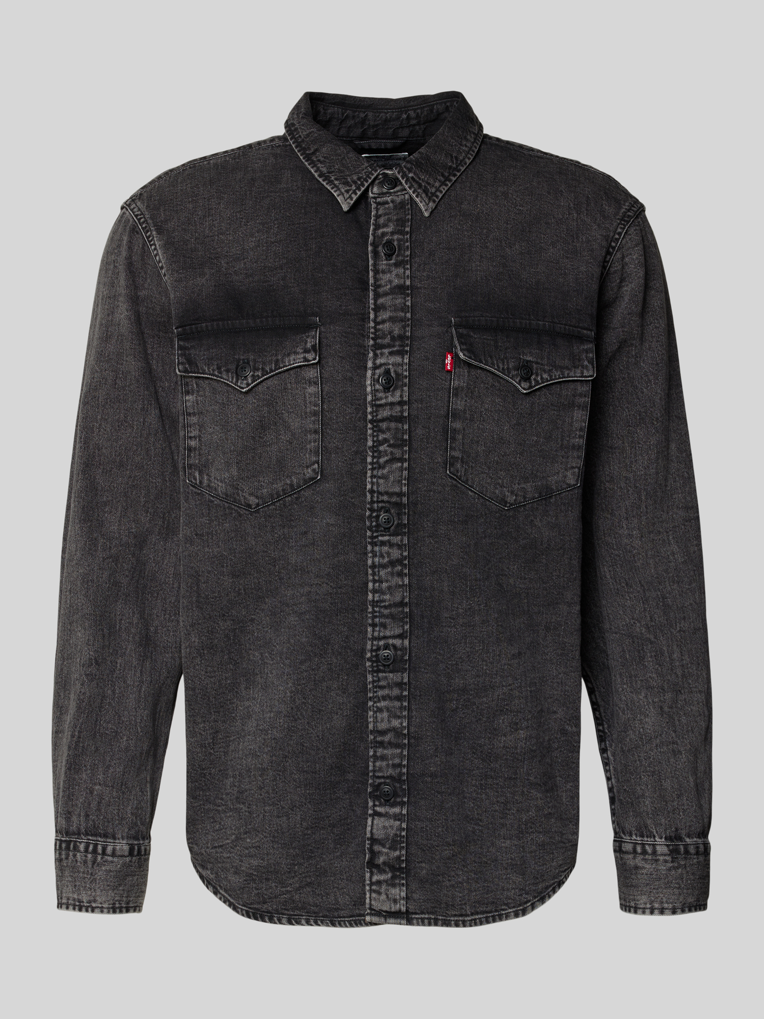 Levi's® Herren Western Jeanshemd Baumwolle Schwarz Gr. M