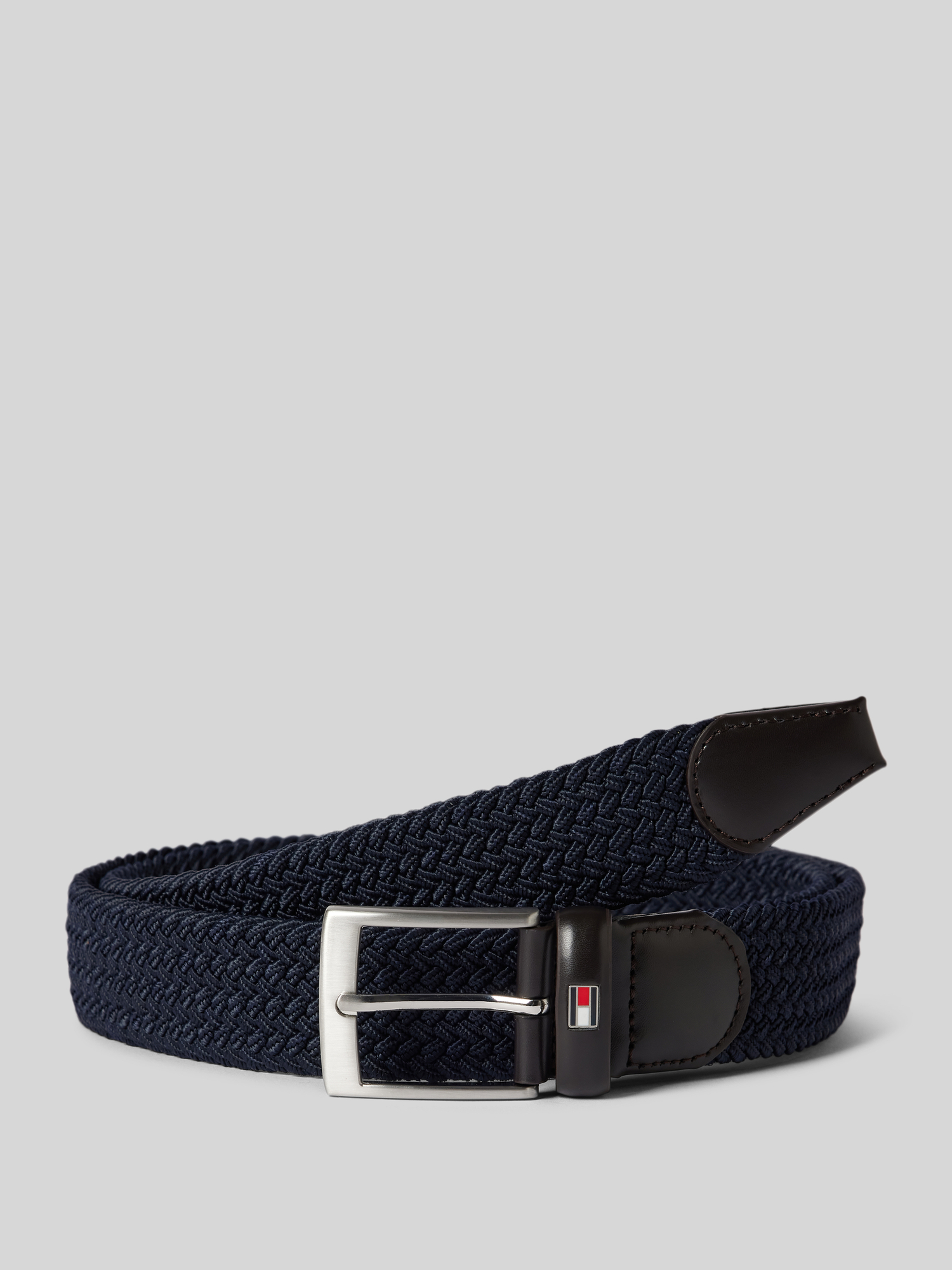 Tommy Hilfiger Herren Blau Stoffgürtel "New Adan Belt 3,5 Cm Breit", Gr. 85, Obermaterial: 53% Polypropylen, 47% Elasthan, Unifarben, Gürtel Stof... - Image 5