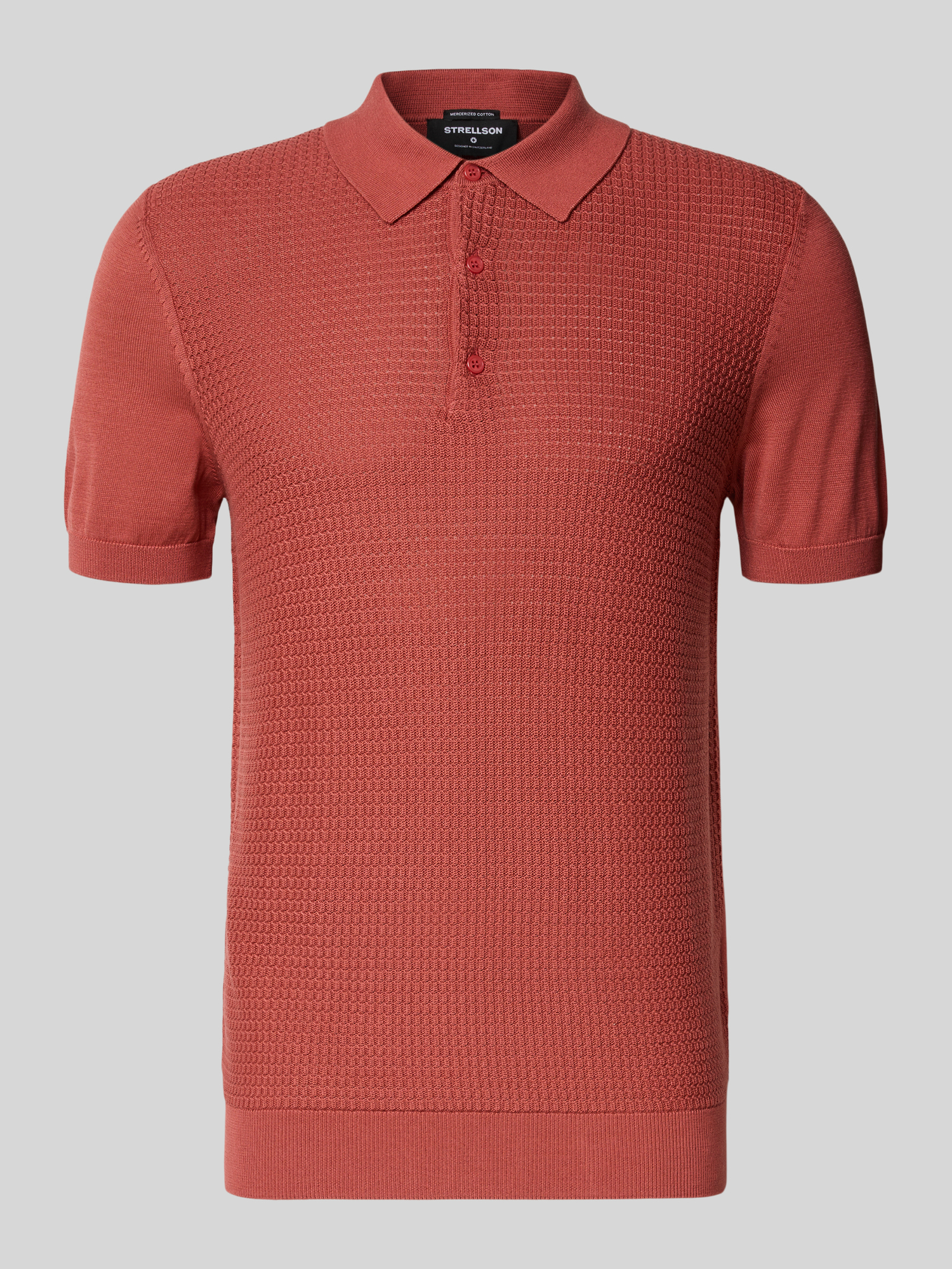 Strellson Herren Poloshirt - Rot - L - Baumwolle