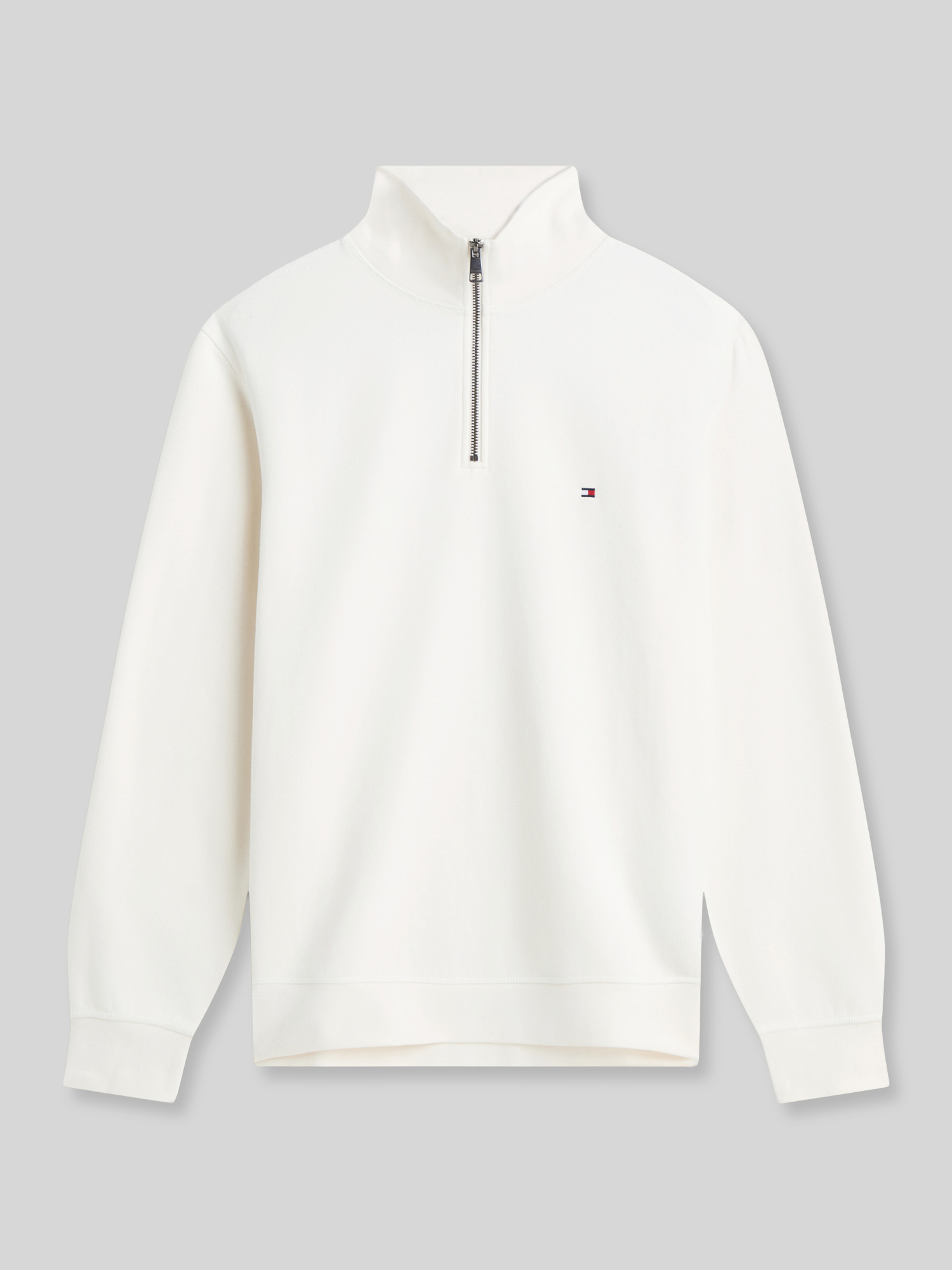 Tommy Hilfiger Herren Offwhite Troyer, Beige, Gr. Xl