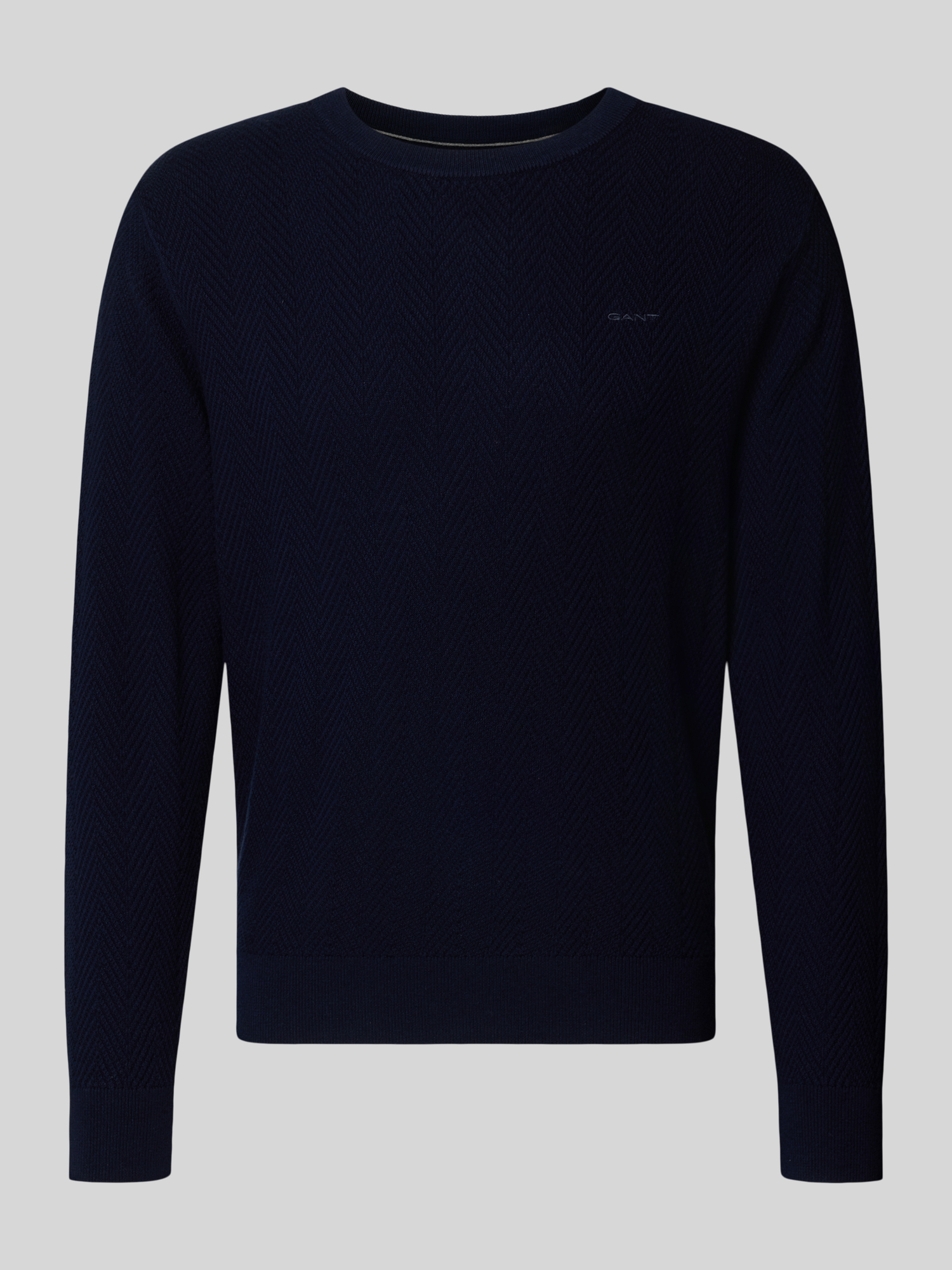 VAN GRAAF Gant Herren Marine Pullover Mit Woll-Anteil Baumwolle Blau, Extra Groß - Bild 3