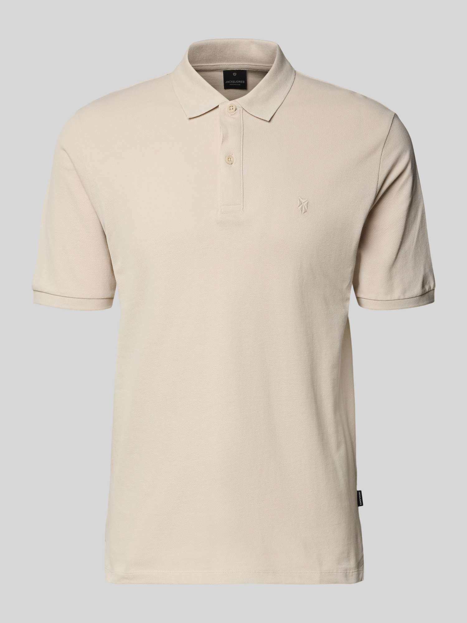 Jack & Jones Premium Herren Poloshirt L Beige 100% Baumwolle
