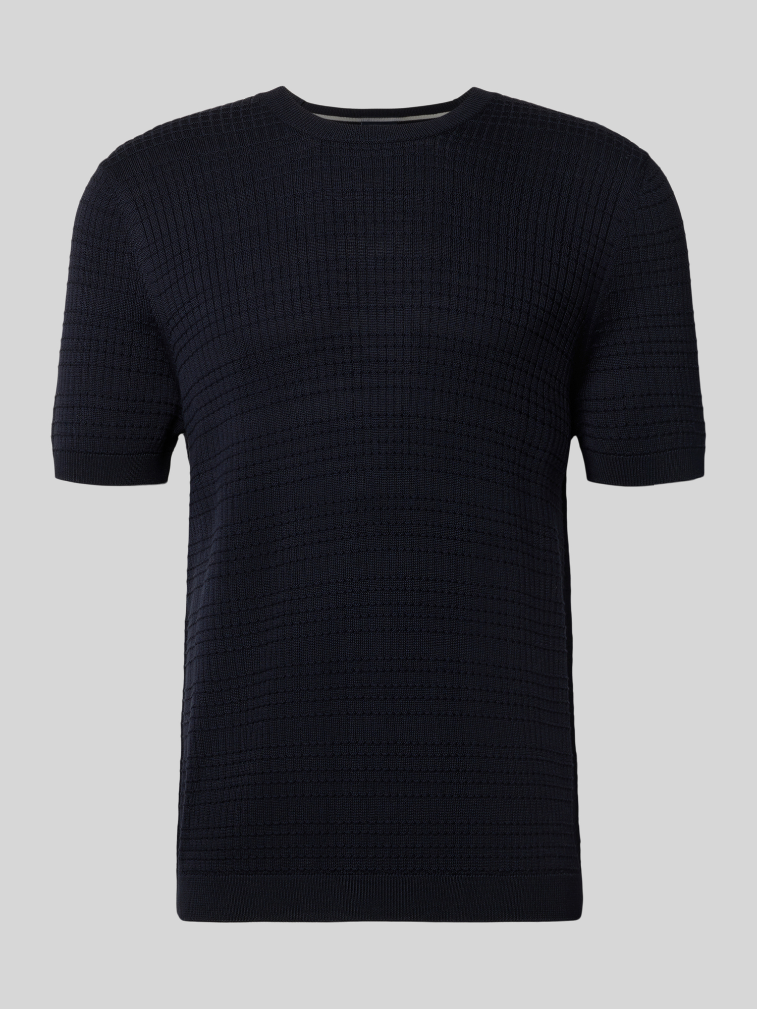 Joop! Herren Dunkelblau Kurzarmpullover Joop "Elio", Gr. Xl, Strick, Obermaterial: 100% Baumwolle, Unifarben, Regular Fit Normal, Rundhals, Eingesetzt - Bild 3