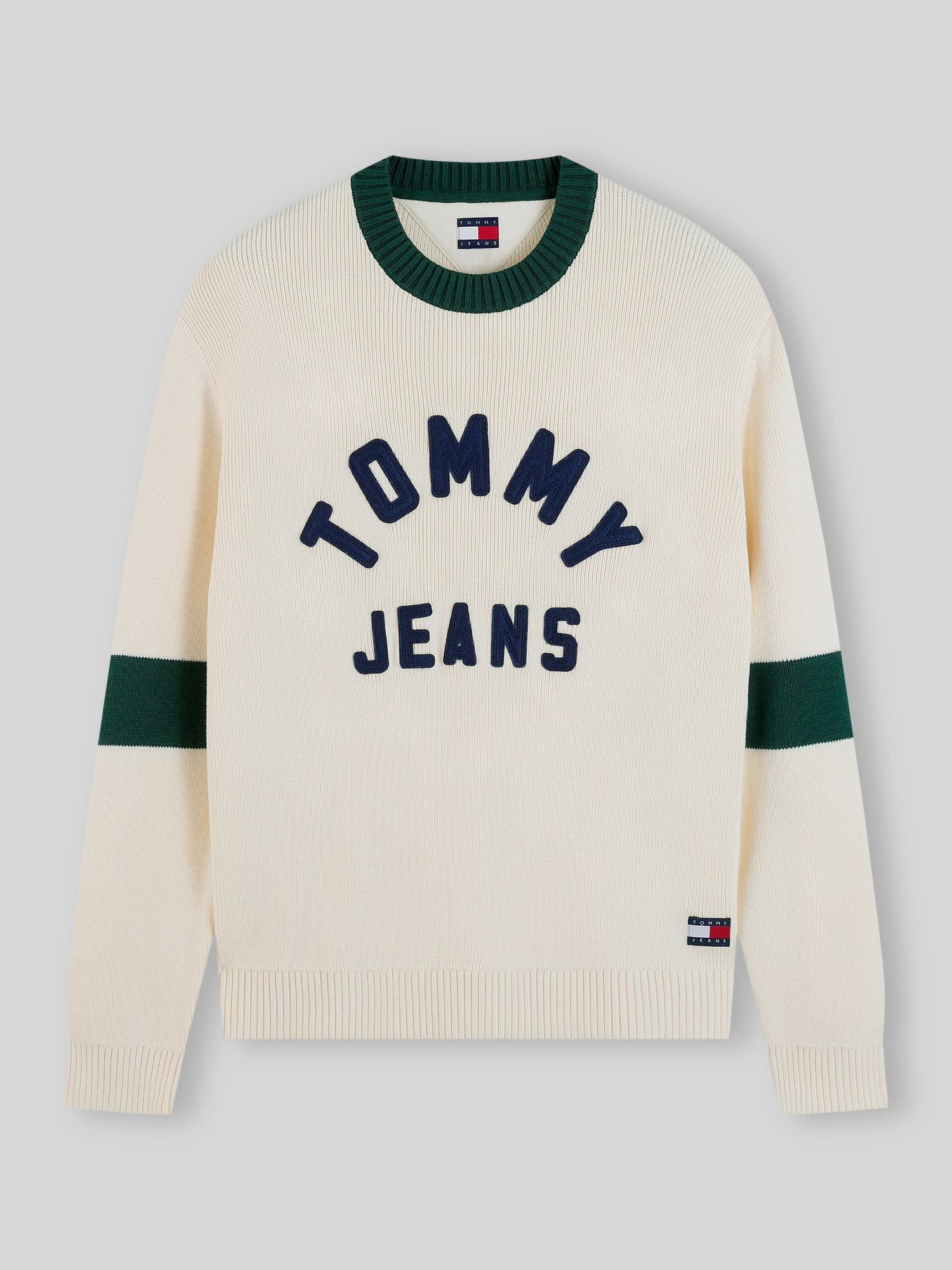Tommy Jeans Herren Offwhite Tommy Hilfiger Pullover, Beige, Gr. M