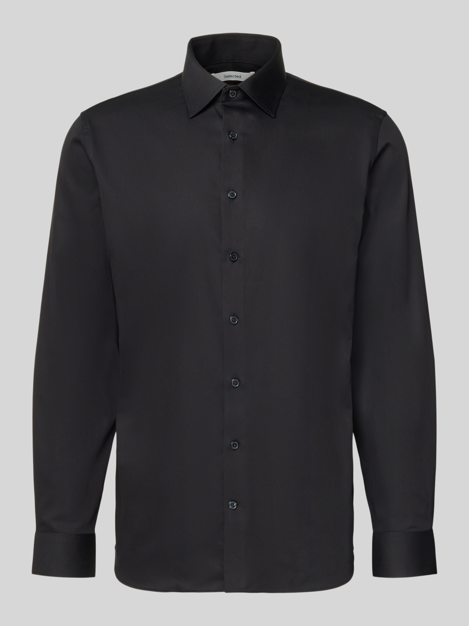 Selected Homme - Herren - Business Hemd - Kentkragen - Schwarz - XL