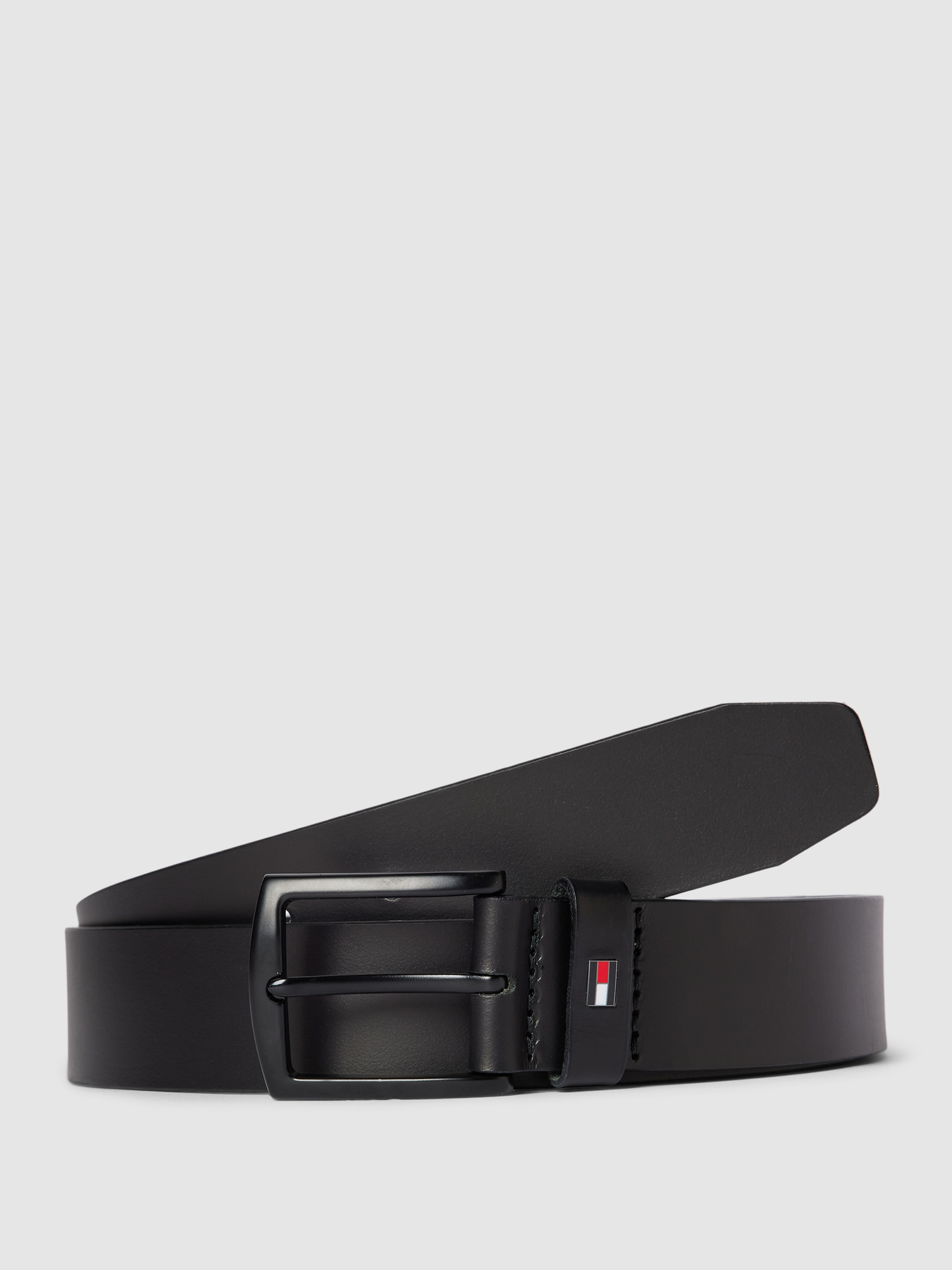 Tommy Hilfiger Herren Nero Ledergürtel "Denton Matte 3,5 Cm Breit", Gr. 100, Schwarz, Leder, Gürtel Ledergürtel, Mit Mattschwarzer Schnalle - Image 4
