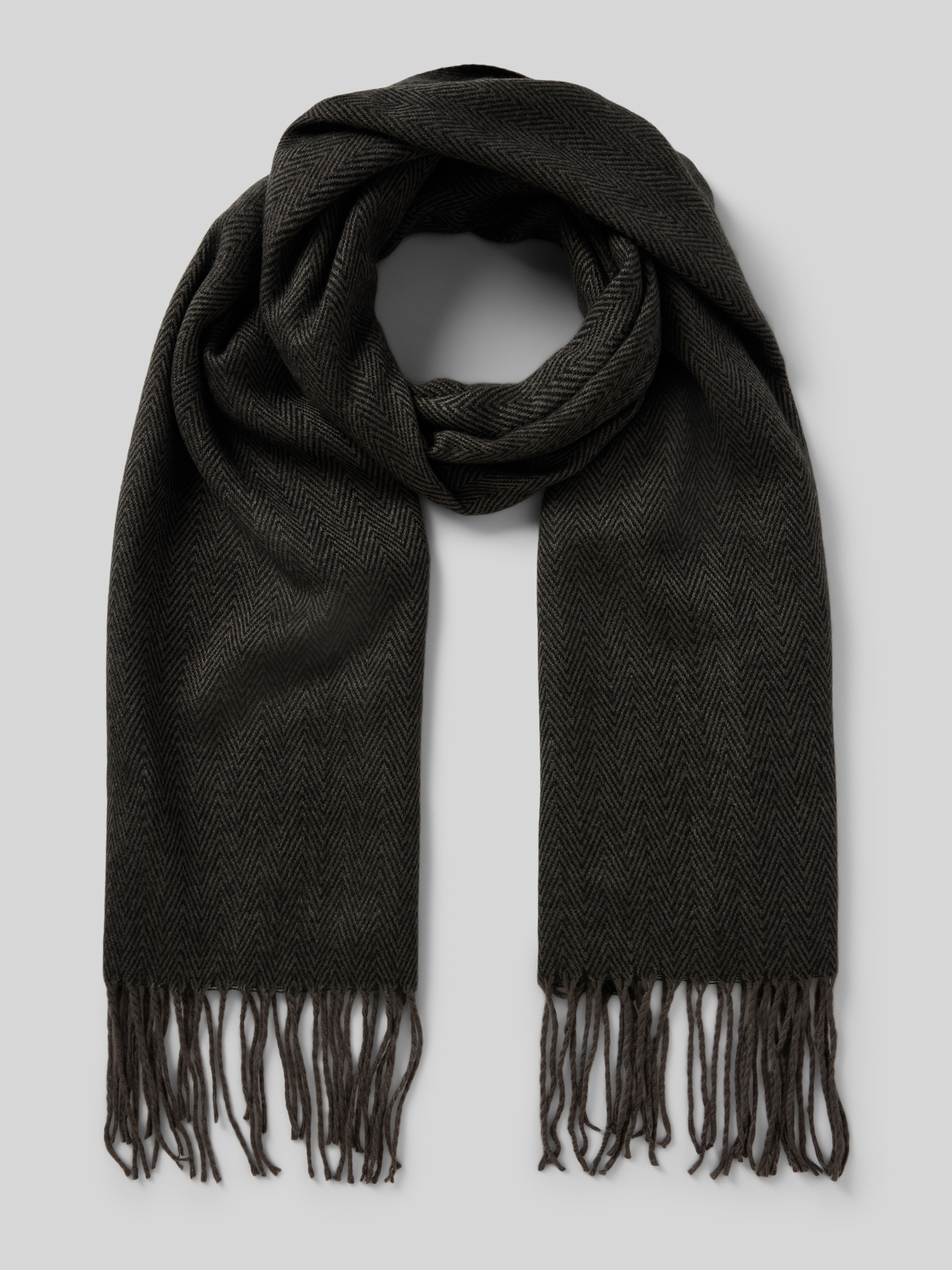Barts Herren Schal Schwarz Acryl Jacquard Style Einheitsgröße