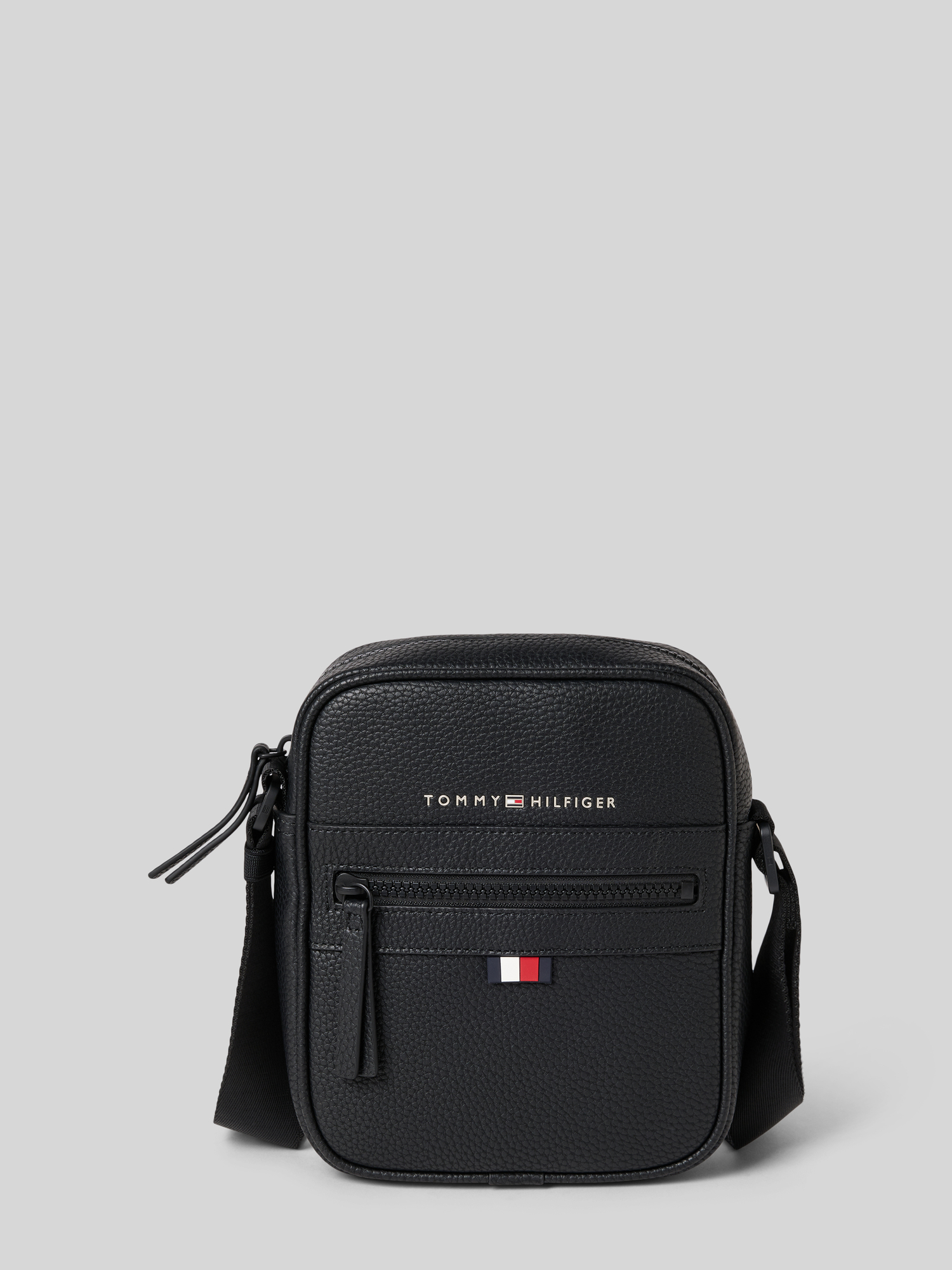Tommy Hilfiger Herren Umhängetasche Leder Schwarz