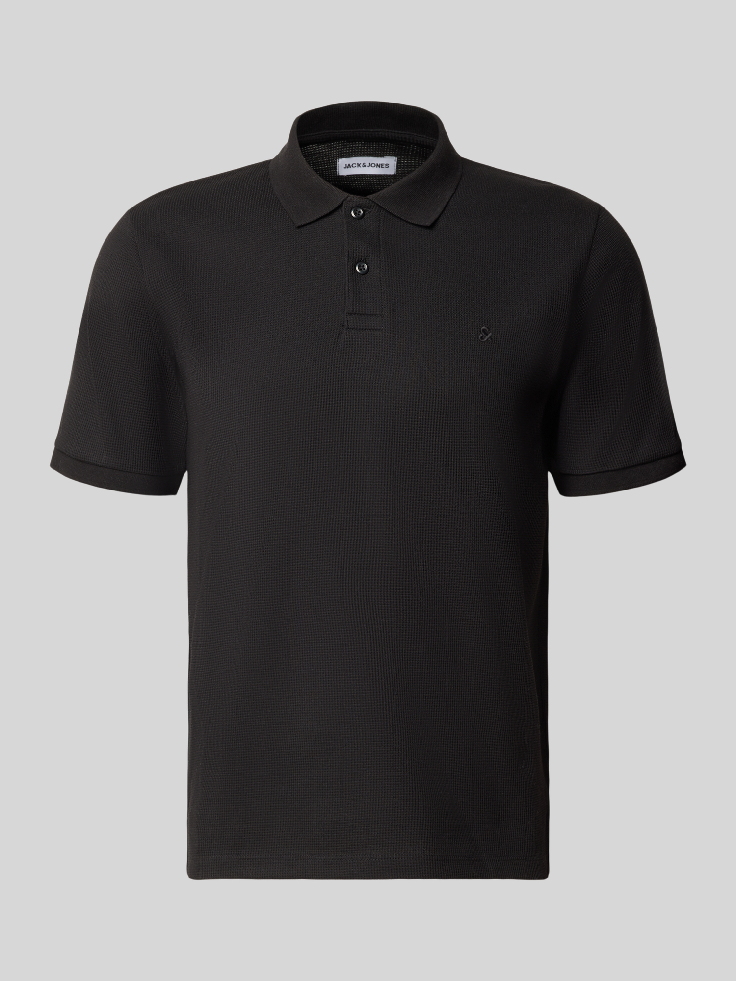 JACK & JONES Herren Poloshirt aus Baumwollmix in Schwarz, Größe L - Bild 7