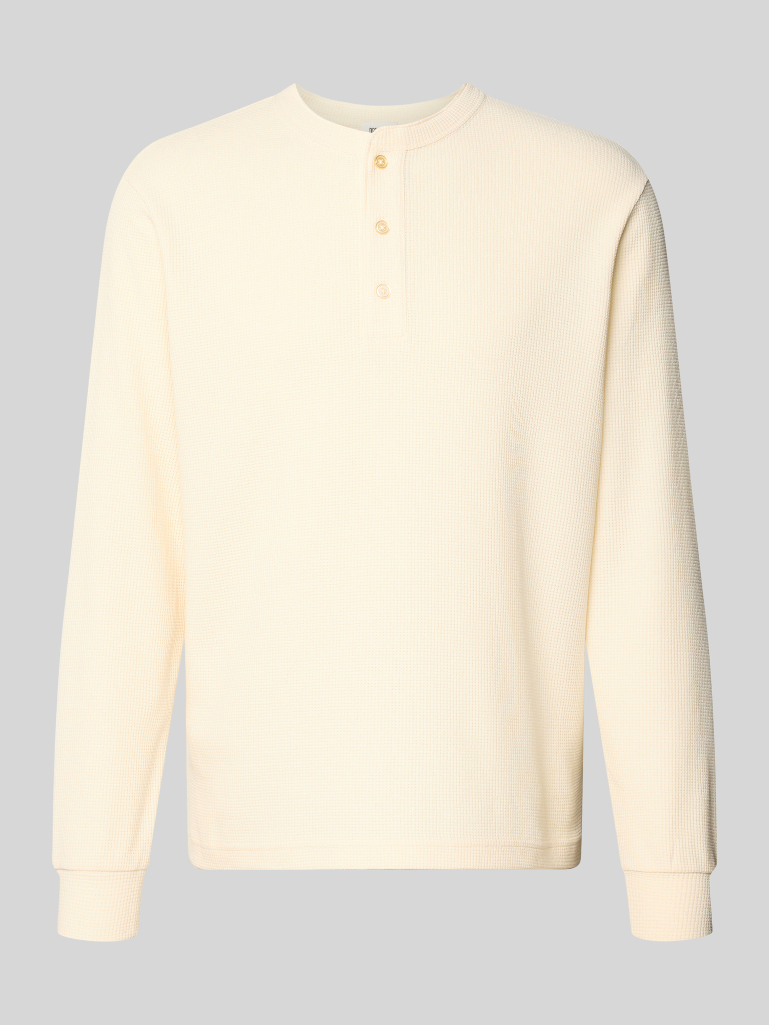 Drykorn - Poloshirt Herren - Rundhalsausschnitt - Strukturmuster - L - Offwhite