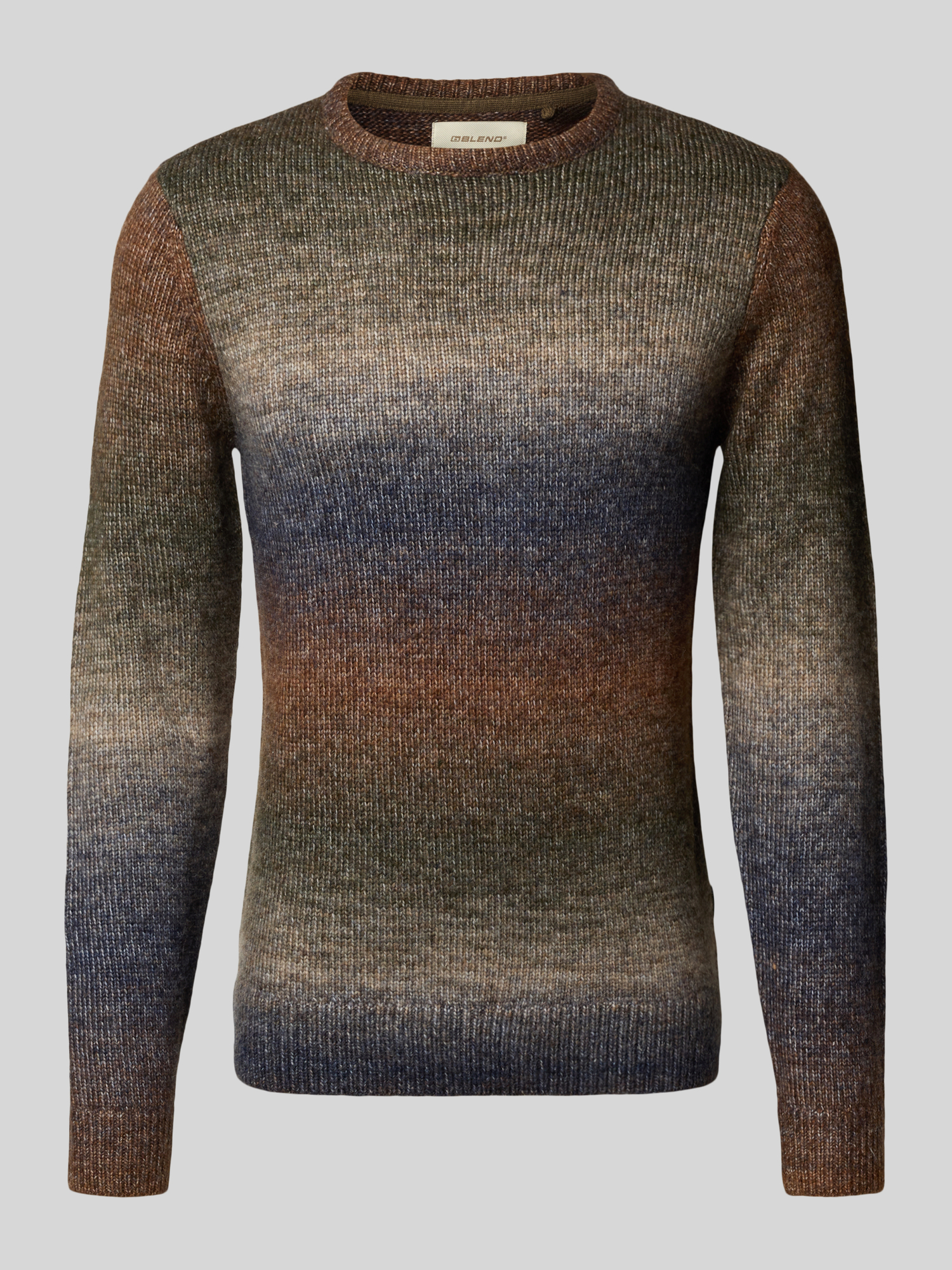 Blend Herren Pullover Rundhals Baumwoll-Mix Oliv XXL