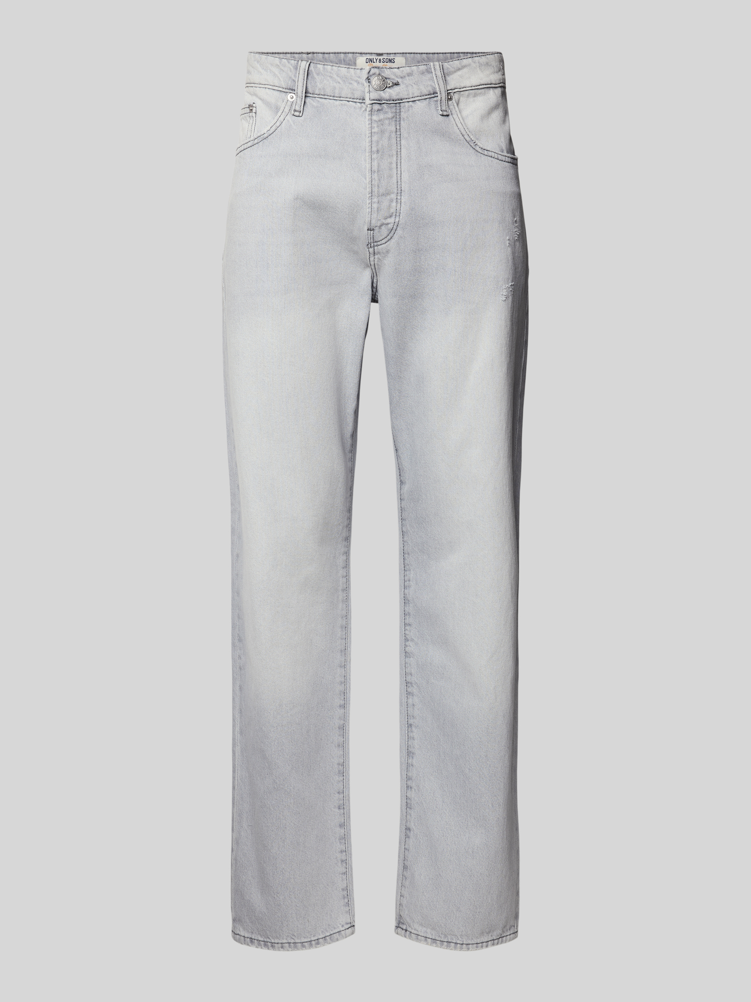 Only & Sons Herren Straight Fit Jeans Größe 30/34 Hellgrau