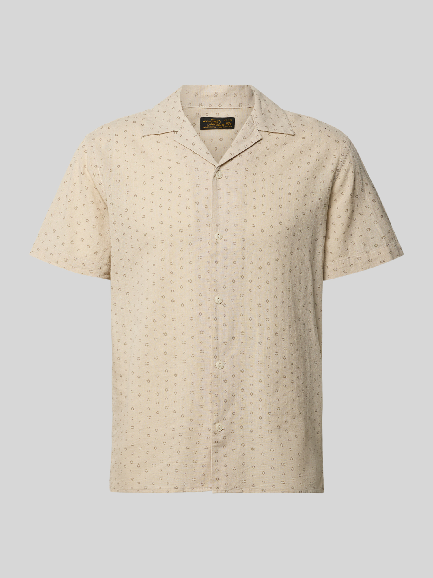 JACK & JONES Premium - Herren - Freizeithemd - Summer - Baumwoll-Leinen-Mix - Beige - L