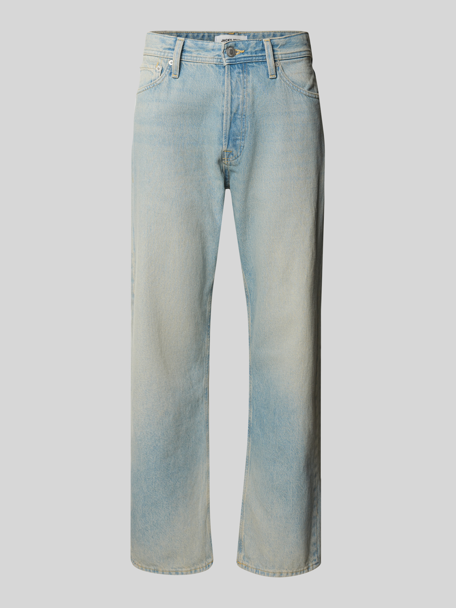 Jack & Jones Herren Straight Fit Jeans - Hellblau - Gr. 32/34 - Baumwolle