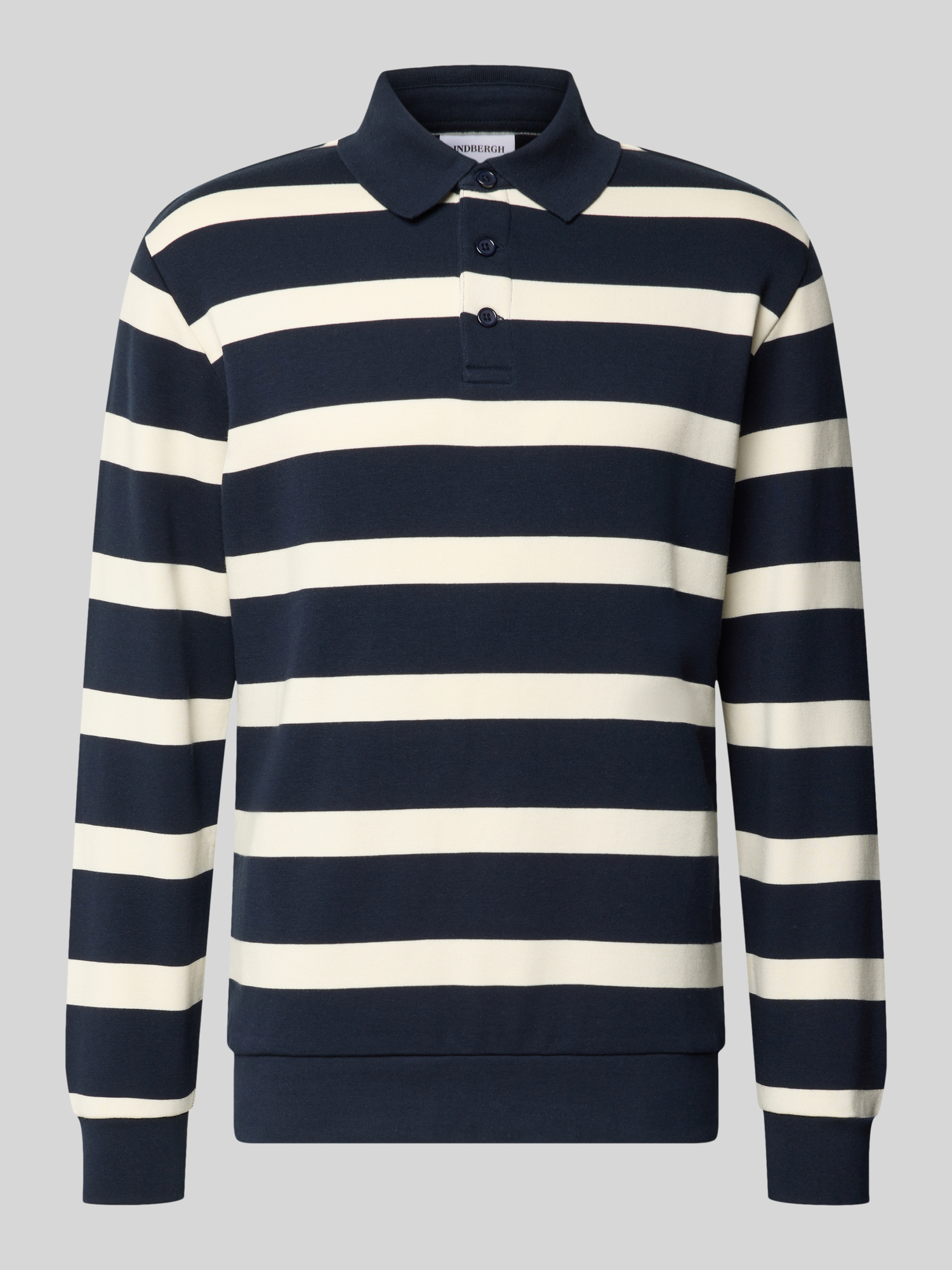 Lindbergh - Herren - Poloshirt - Langarm - Blau - M