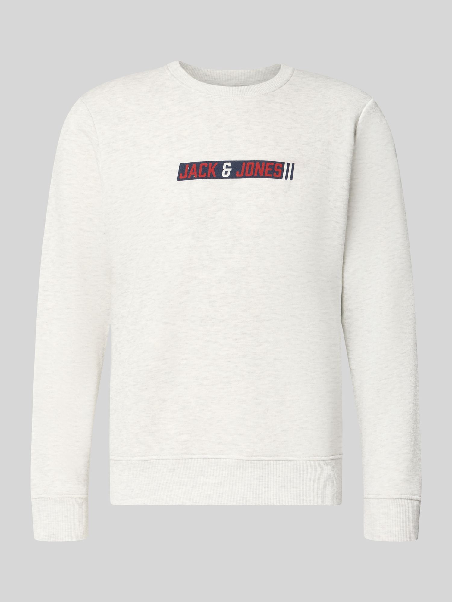 Jack & Jones Herren Offwhite Melange Sweatshirts, Beige, Gr. L