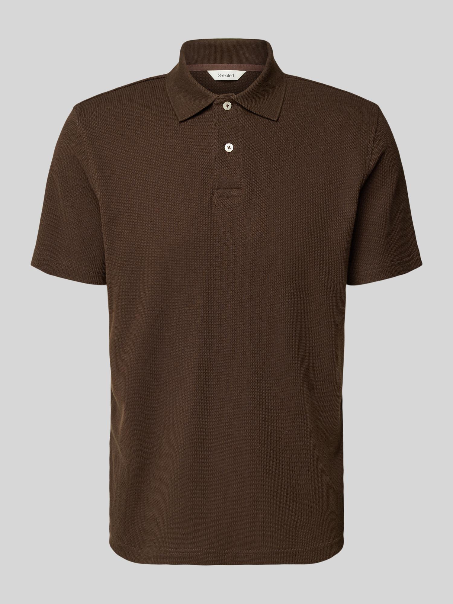 Selected Homme Herren Poloshirt Regular Fit Gr. L Hellbraun