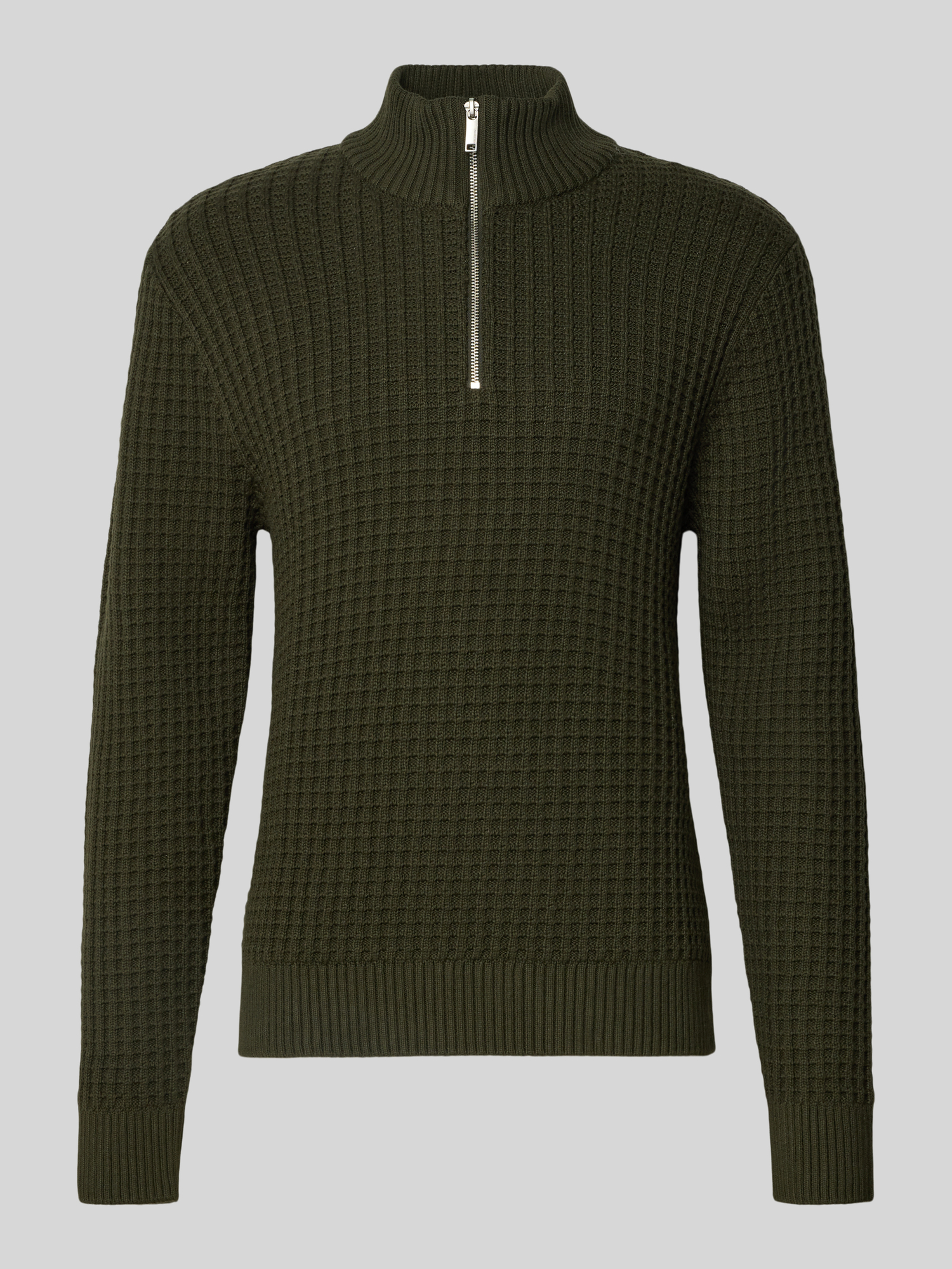 Selected Homme - Herren Pullover - Dunkelgrün - Baumwolle - Gr. XL
