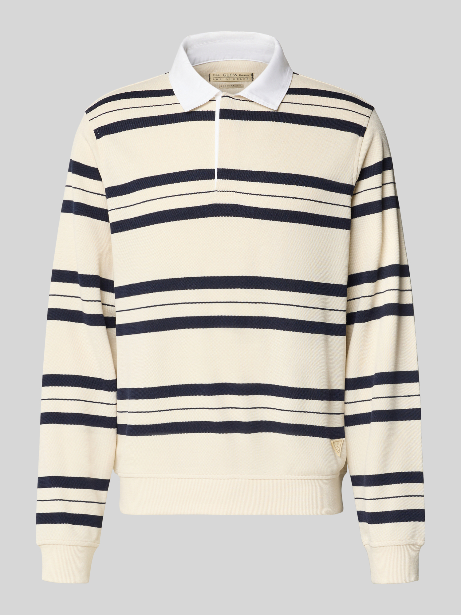 Guess Herren Poloshirt Gr. L Hellgelb Regular Fit